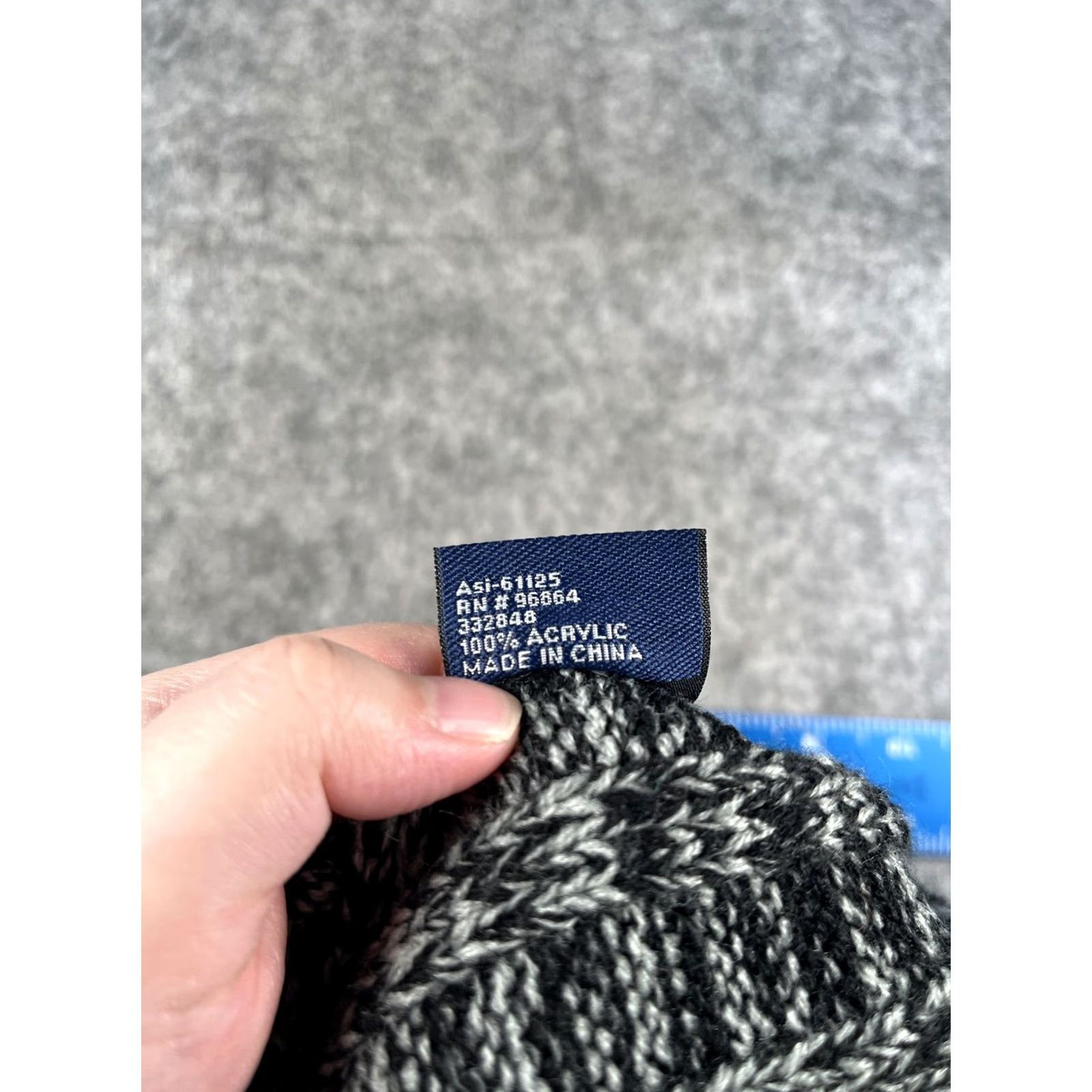 Vintage HitWear Hat Beanie Mens One Size Black Gray Striped Knit Echosmith Music Winter Size ONE SIZE - 8 Thumbnail