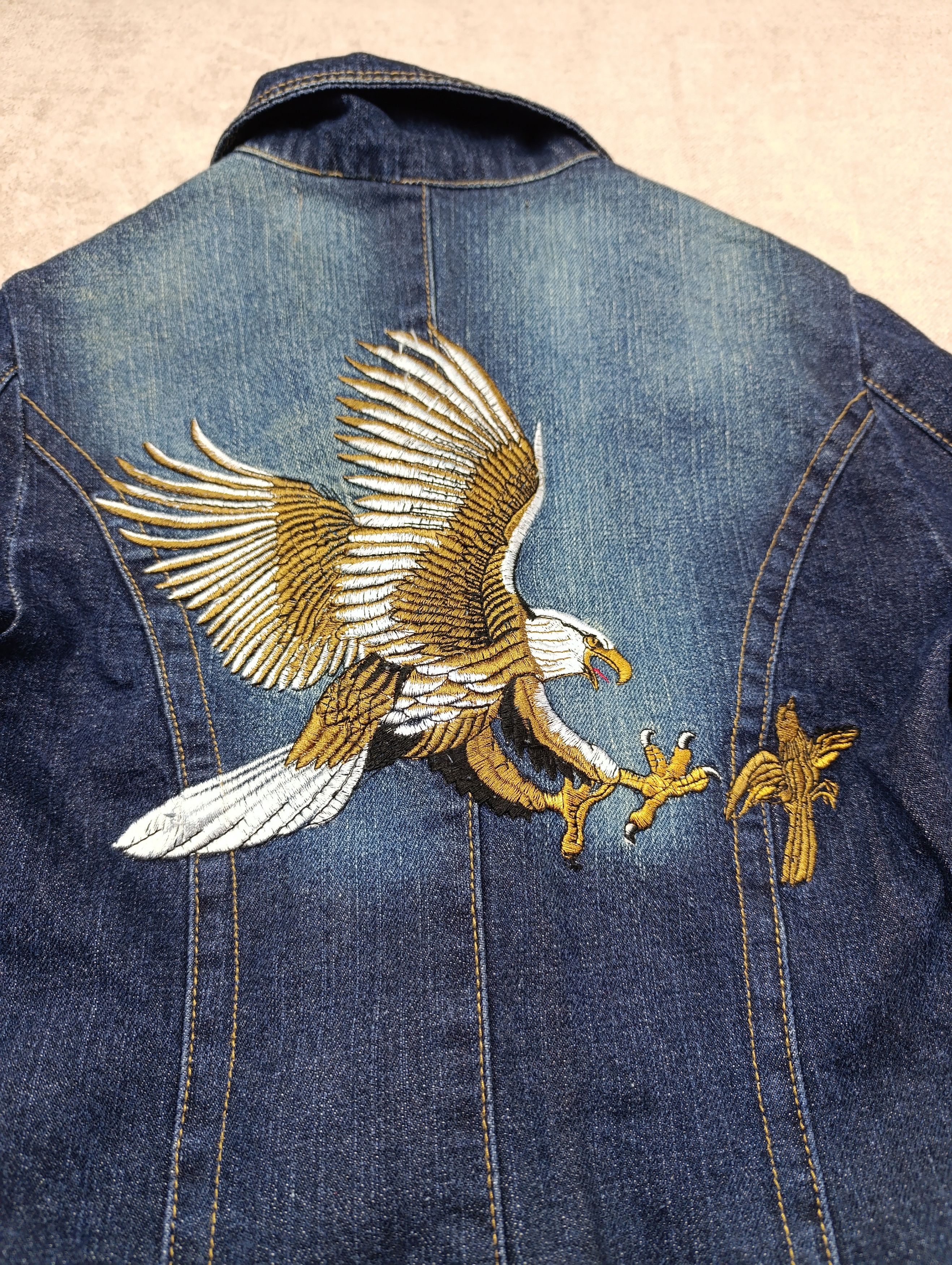 Victoria Beckham VICTORIA BECKHAM FOR ROCK REPUBLIC DENIM JACKET BLAZER EAGLE Size S / US 4 / IT 40 - 13 Thumbnail