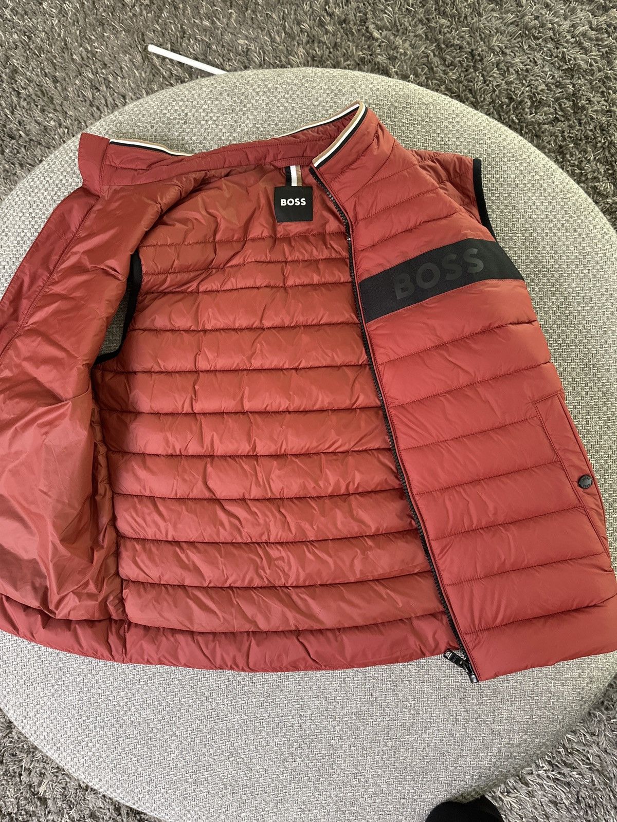 Hugo Boss Hugo Boss Red Quilted Puffer Vest Size US L / EU 52-54 / 3 - 3 Thumbnail