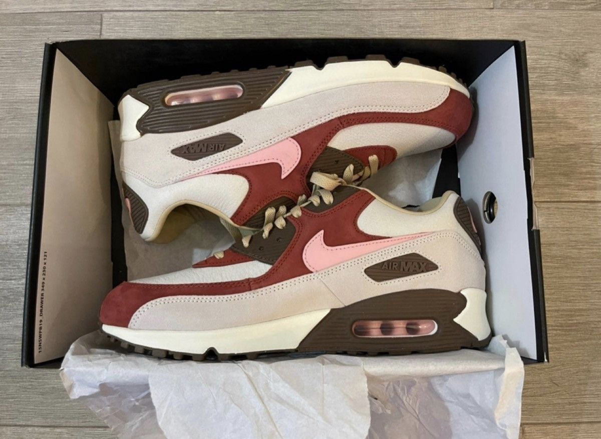Nike DQM Nike Air Max 90 Bacon Sail Sheen Straw Medium Brown 12 Size US 12 / EU 45 - 3 Thumbnail