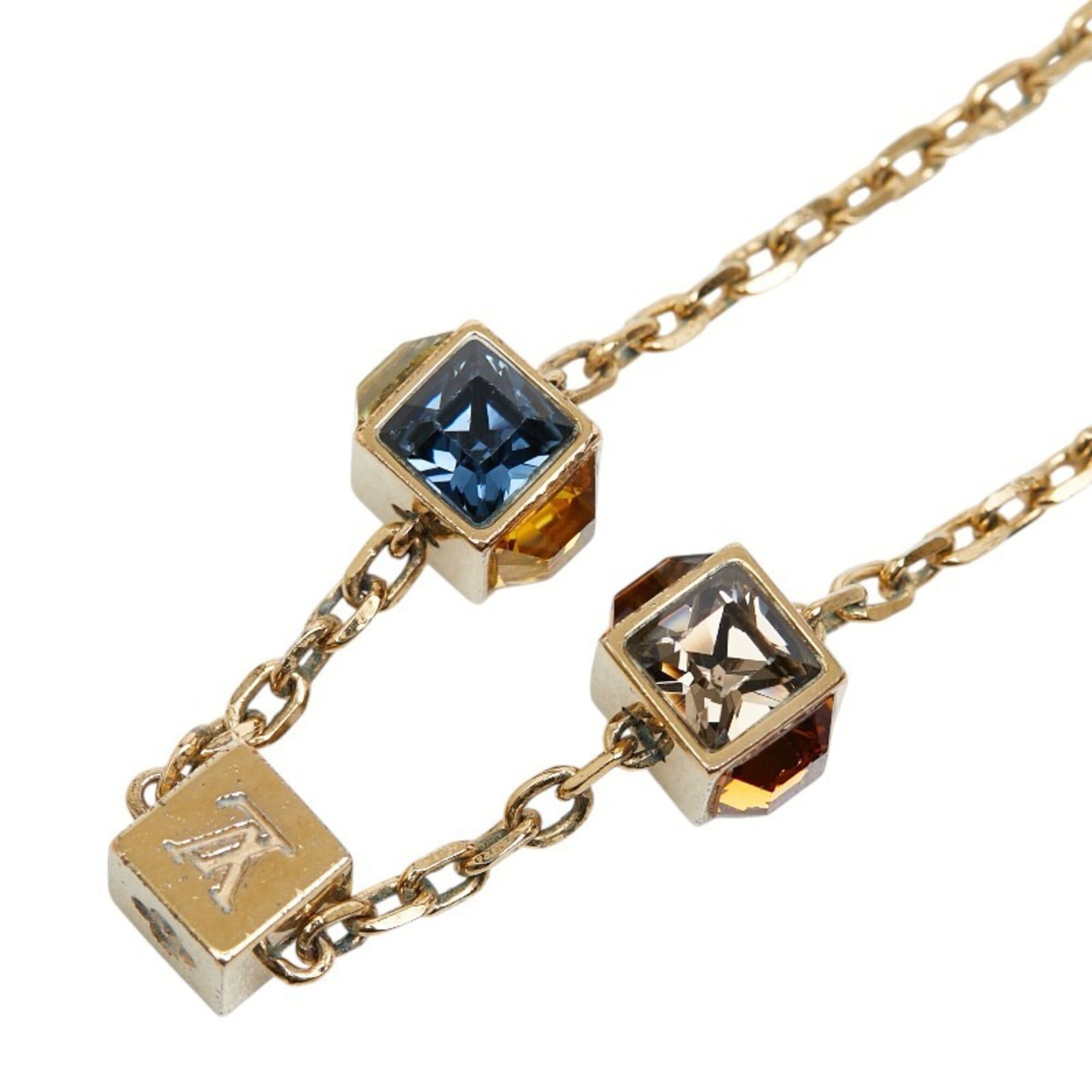 Louis Vuitton Louis Vuitton Collier Gamble Necklace M66999 Gold Plated Rhinestone Women's LOUIS VUITTON Size ONE SIZE - 1 Thumbnail