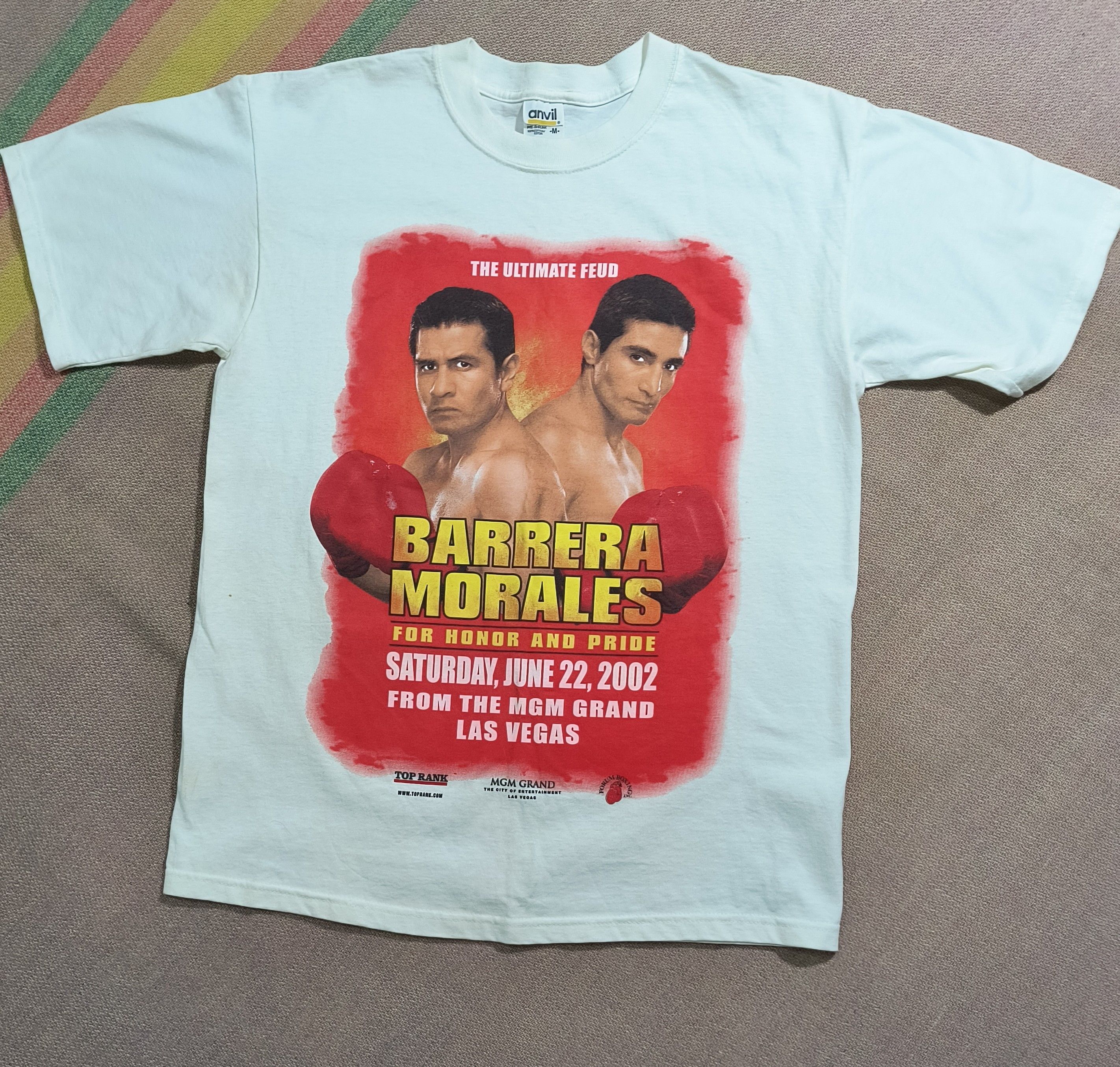 Anvil Vintage Y2K Barrera vs Morales 2002 tee Size US M / EU 48-50 / 2 - 2 Thumbnail