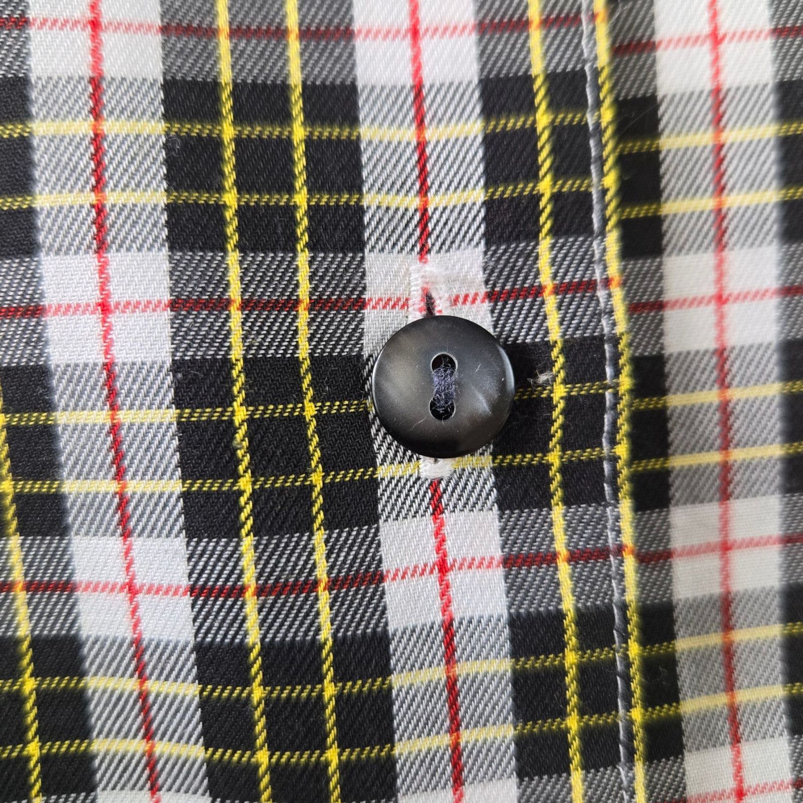 Vintage Black White Checkered Plaid Button-Up Shirt Size 4