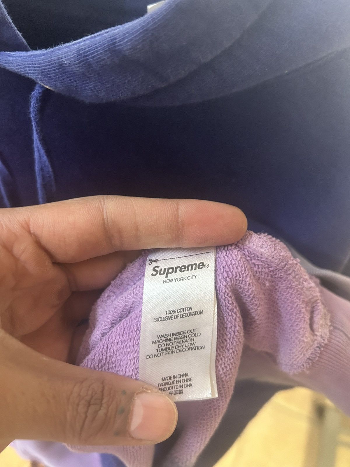 Supreme Supreme Fw21 Bleached Hoodie Size US M / EU 48-50 / 2 - 6 Thumbnail