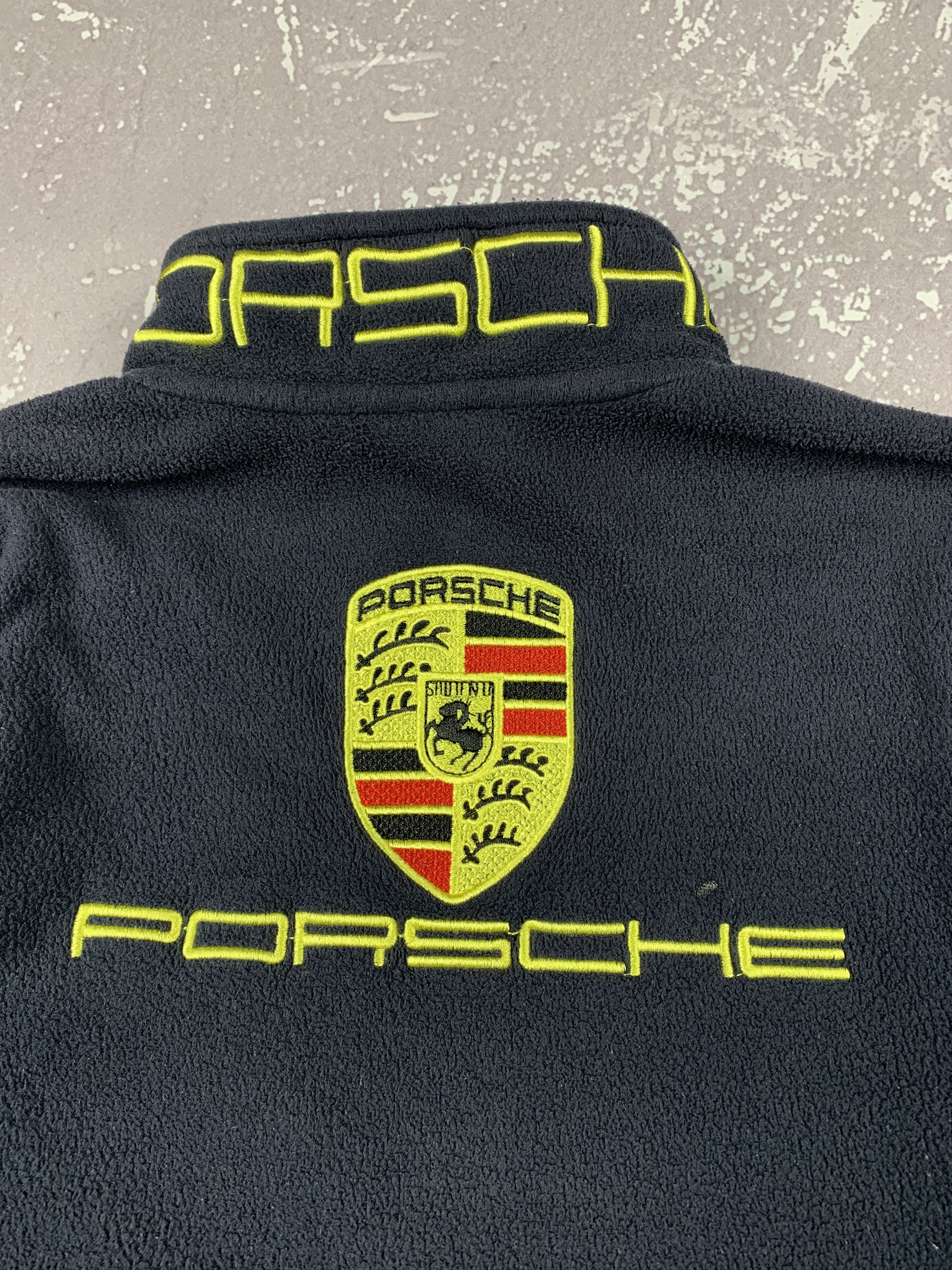 Porsche Design Vintage Porsche Logo Fleece Full Zip Jacket Kids Youth Size US XXS / EU 40 - 3 Thumbnail