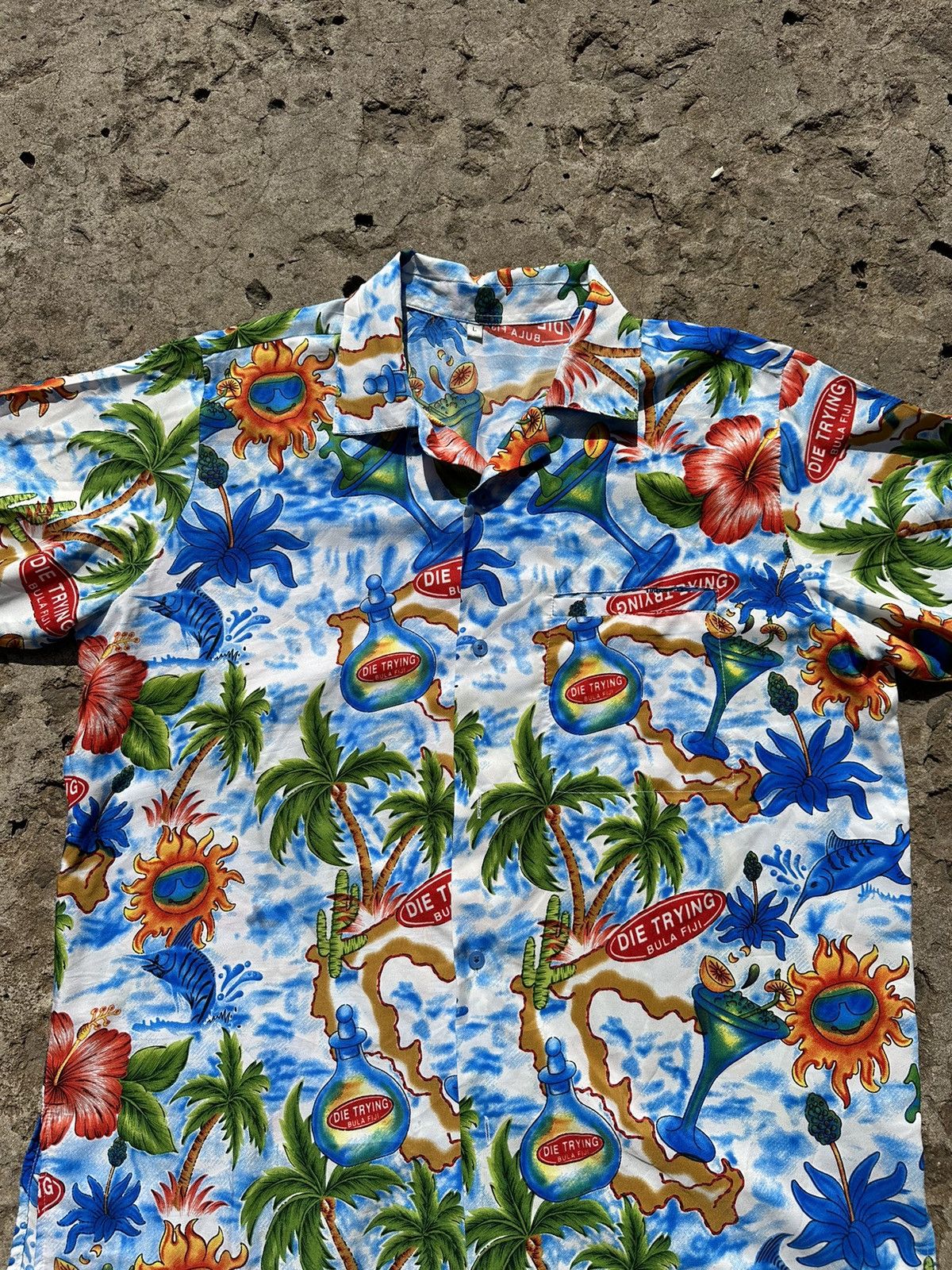 Vintage Vintage Crazy Aloha Button Shirt Size US L / EU 52-54 / 3 - 3 Thumbnail