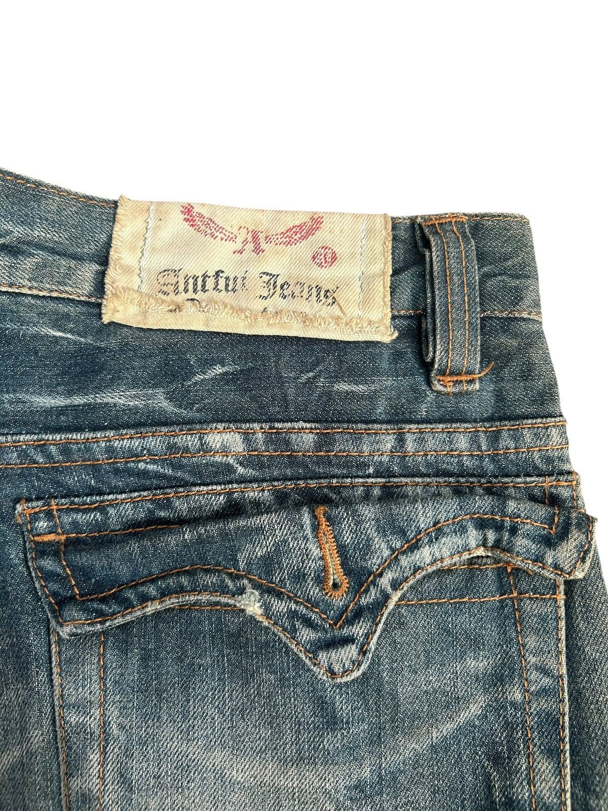 Kapital FLARE Antful Jeans Japanese Distressed Dirty Denim Jeans Size US 32 / EU 48 - 18 Thumbnail