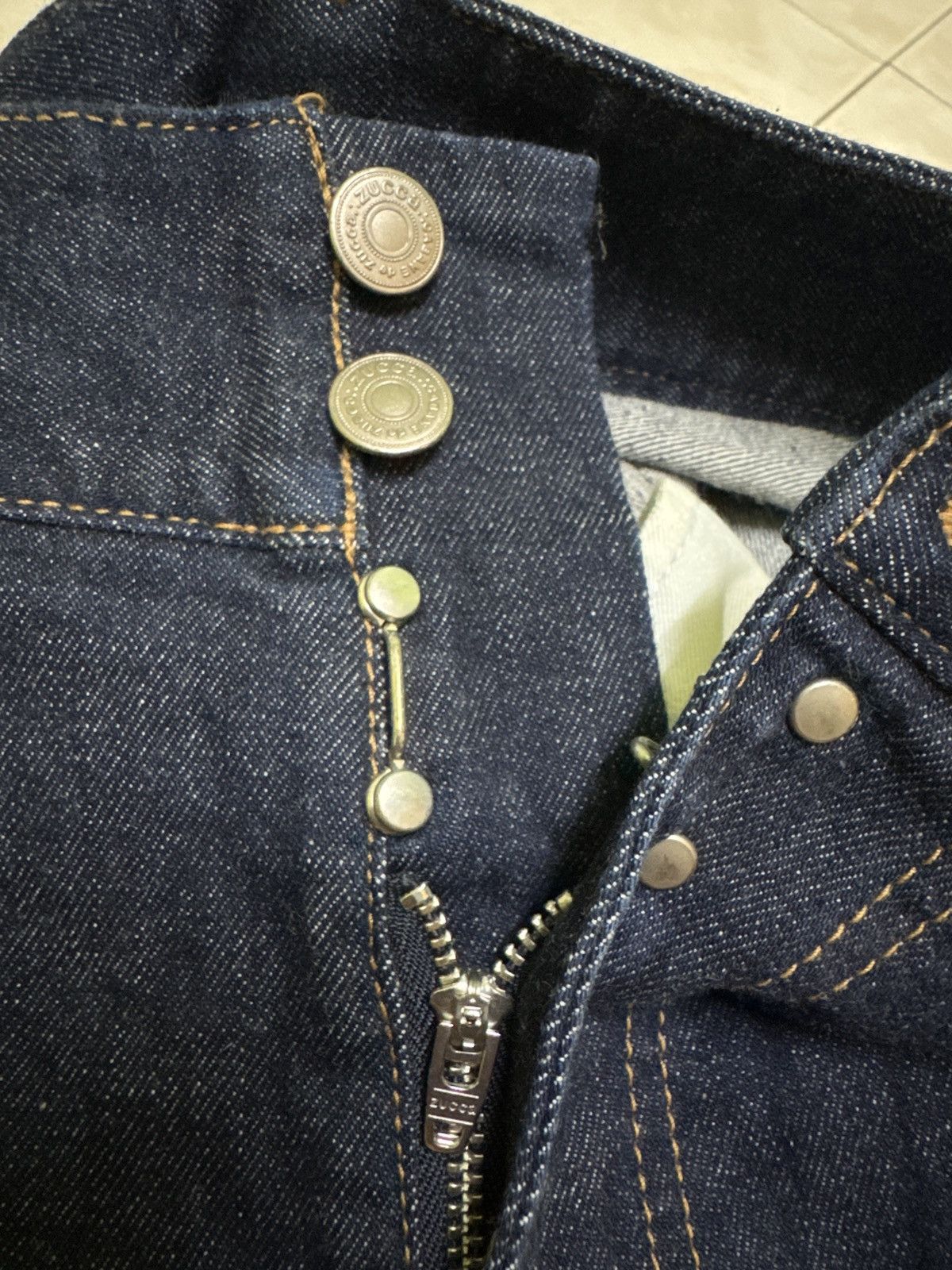 CABANE de ZUCCa Zucca Indigo Denim Jeans Slim Thigh Flared Leg Drop Crotch Size US 28 / EU 44 - 13 Thumbnail