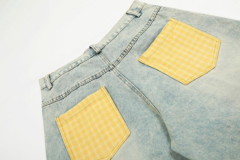 Jean Men's American Retro Scimitar Patchwork Jeans Size US 32 / EU 48 - 5 Thumbnail