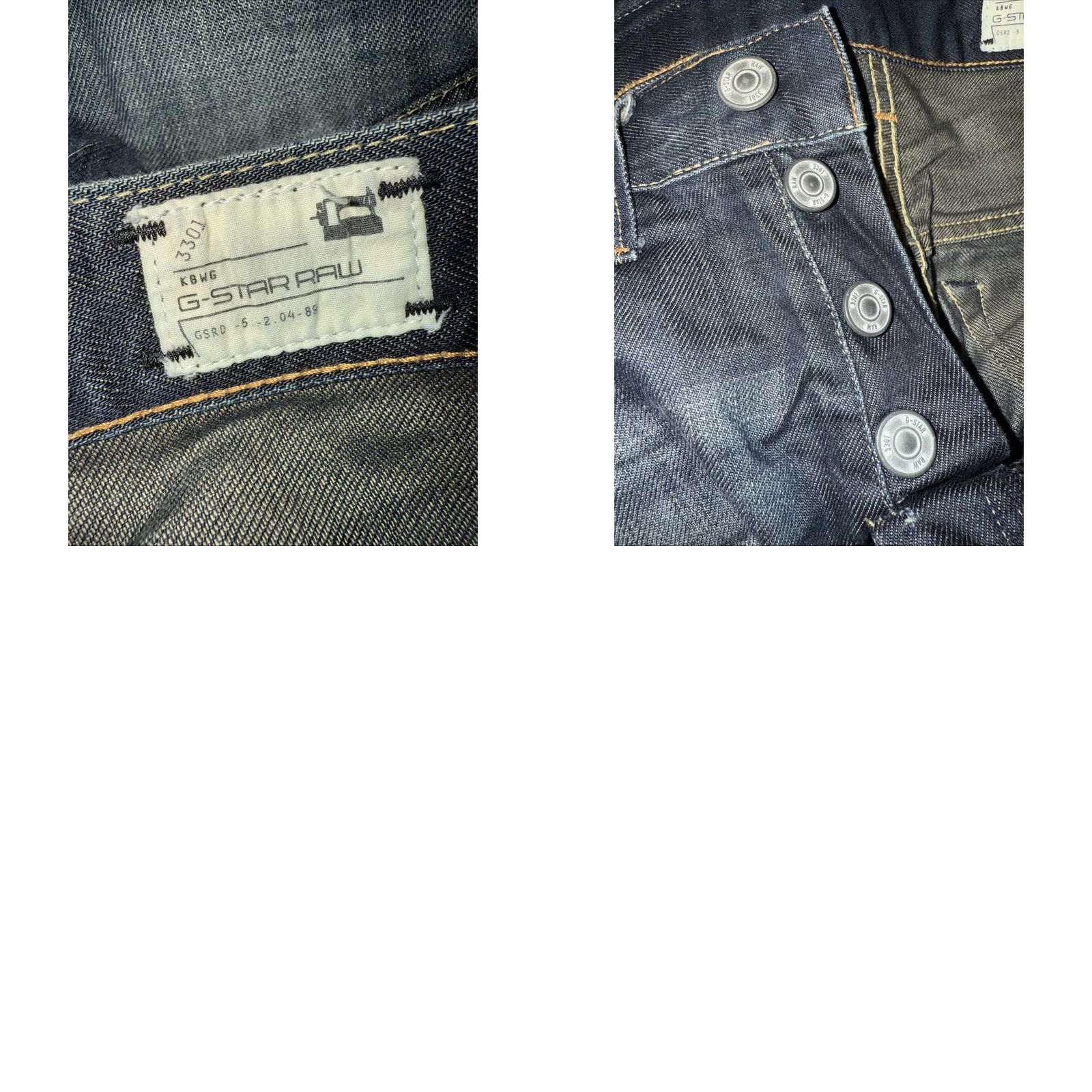 G-Star G-Star Raw Jeans Blue Button Fly 3301 Distressed Denim Trousers Mens 30x26 Size US 30 / EU 46 - 8 Thumbnail