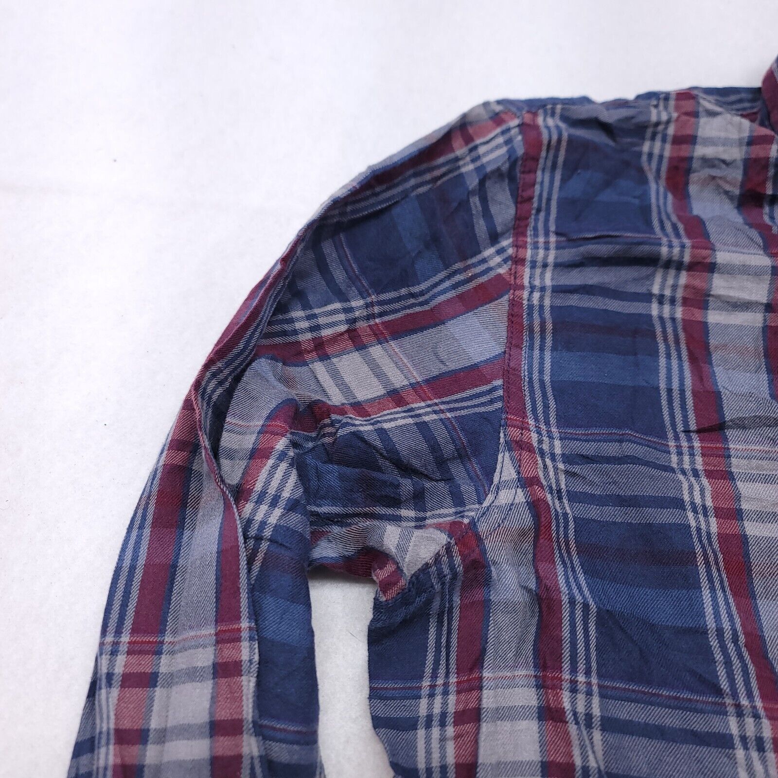 Old Navy Old Navy Tartan Flannel Shirt Mens Size Large L Blue Gray Size US L / EU 52-54 / 3 - 4 Thumbnail
