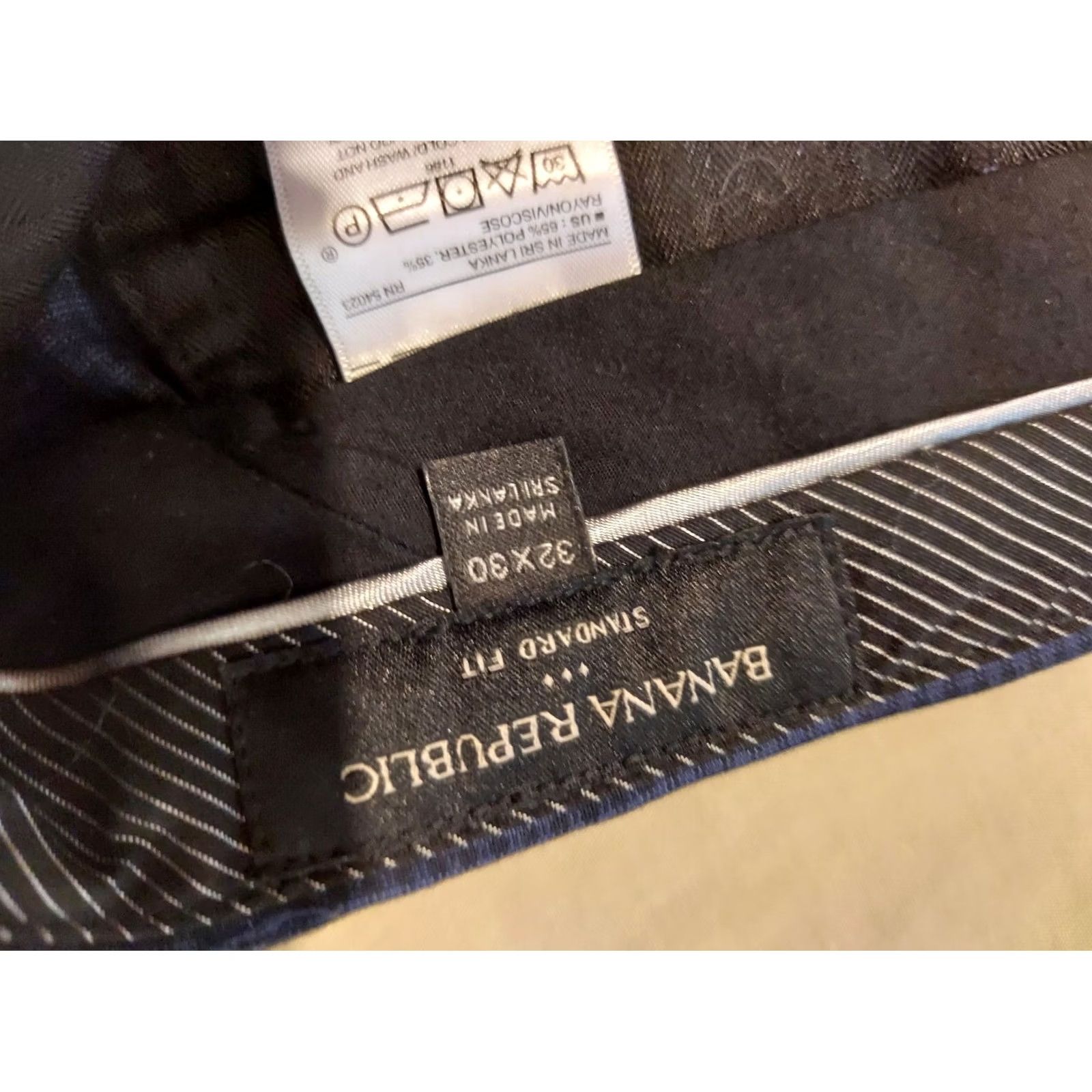 Banana Republic Mens Banana Republic Pants 32x30 Navy Blue Slack Chino Khaki Dress Trouser Size US 32 / EU 48 - 5 Thumbnail