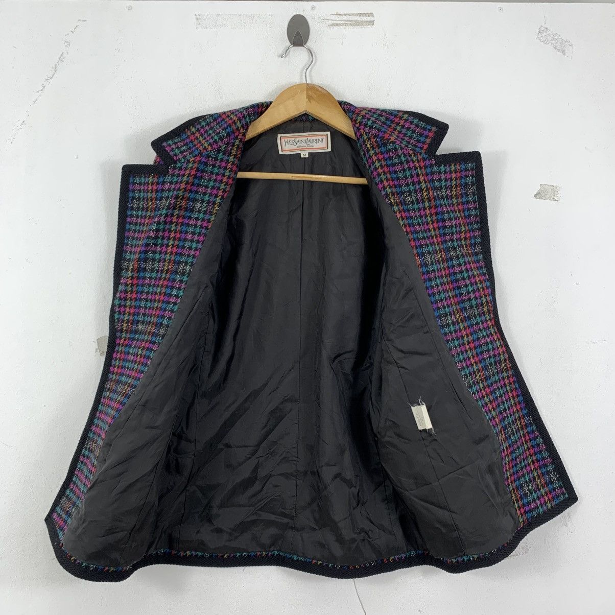 Yves Saint Laurent Vintage 90s YVES SAINT LAURENT Ysl Femmes Plaid Blazer Coat Size M / US 6-8 / IT 42-44 - 4 Thumbnail