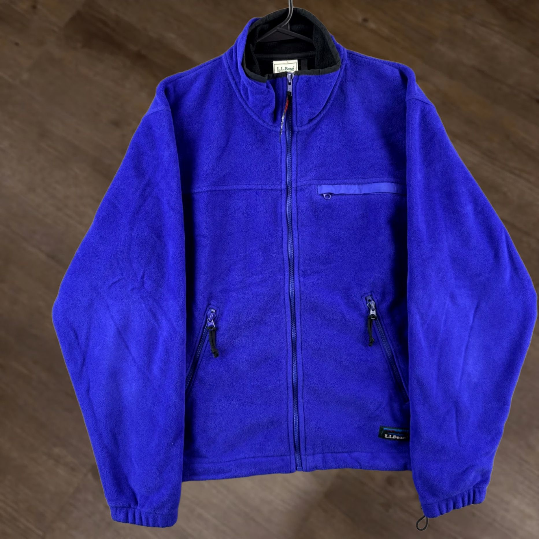 Vintage VINTAGE L.L. Bean Coat Mens Large Turquoise Nylon Lined 
