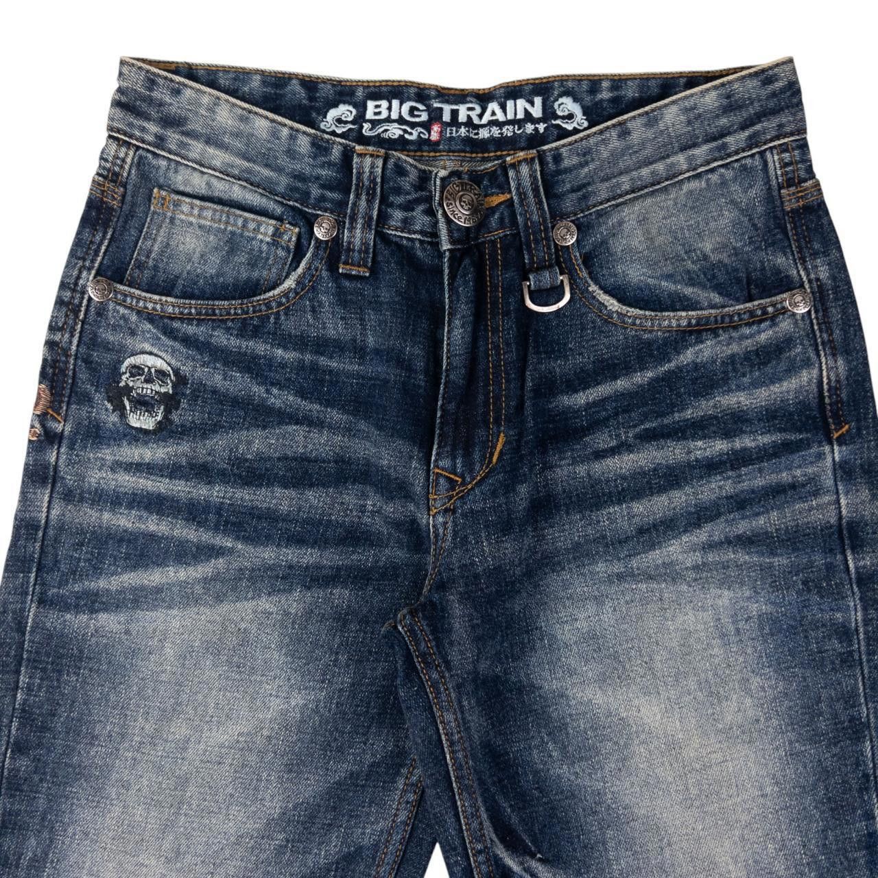 The Unbranded Brand Vintage Big Train Embroidered Skull Denim Jeans Size W30 Size US 29 - 4 Thumbnail