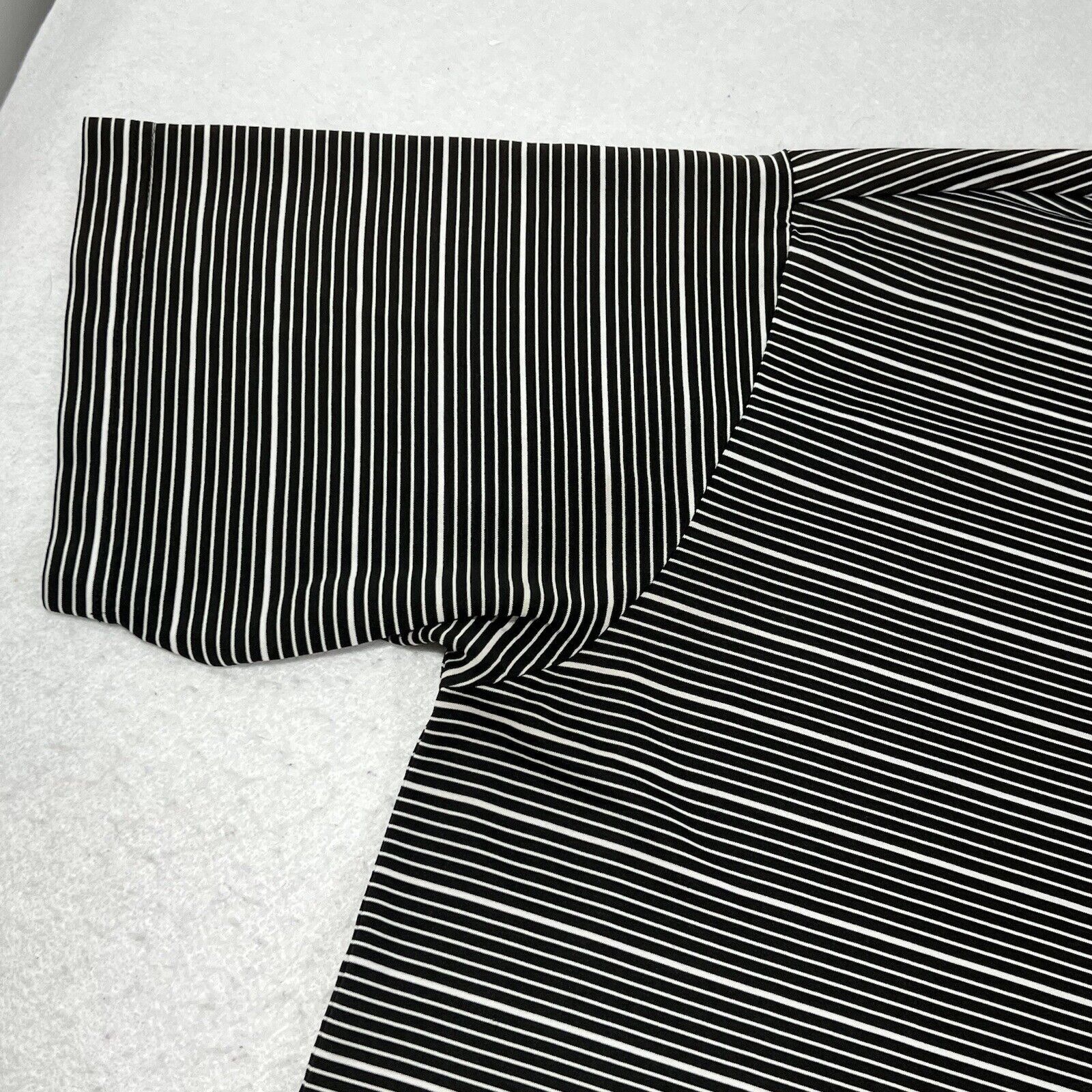 Adidas Adidas Short Sleeve Polo Black & White Striped Shirt Size US XL / EU 56 / 4 - 5 Thumbnail