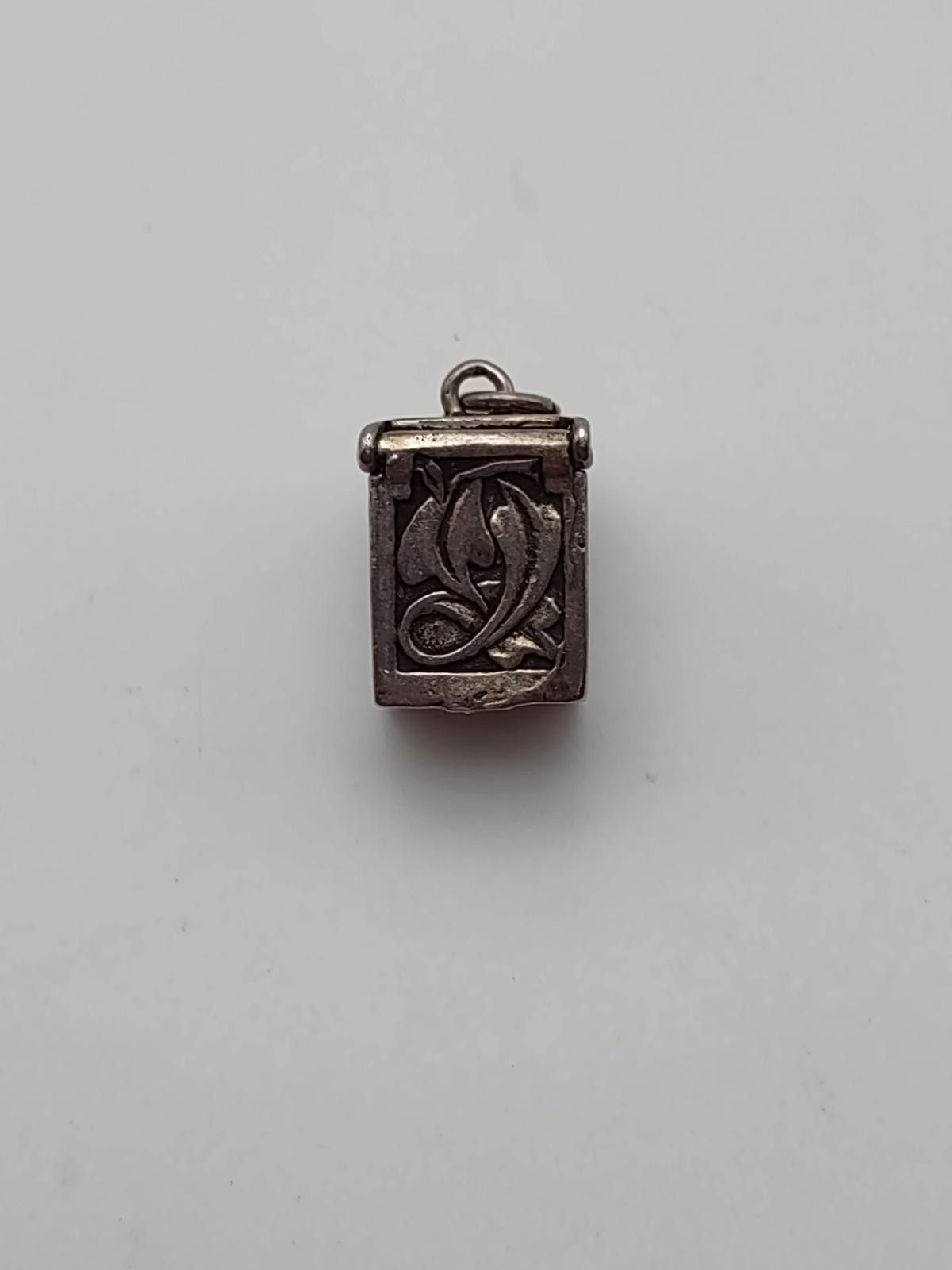 Sterling Silver Vintage Sterling Silver Square Locket Pendant - 9.57g Size ONE SIZE - 5 Thumbnail