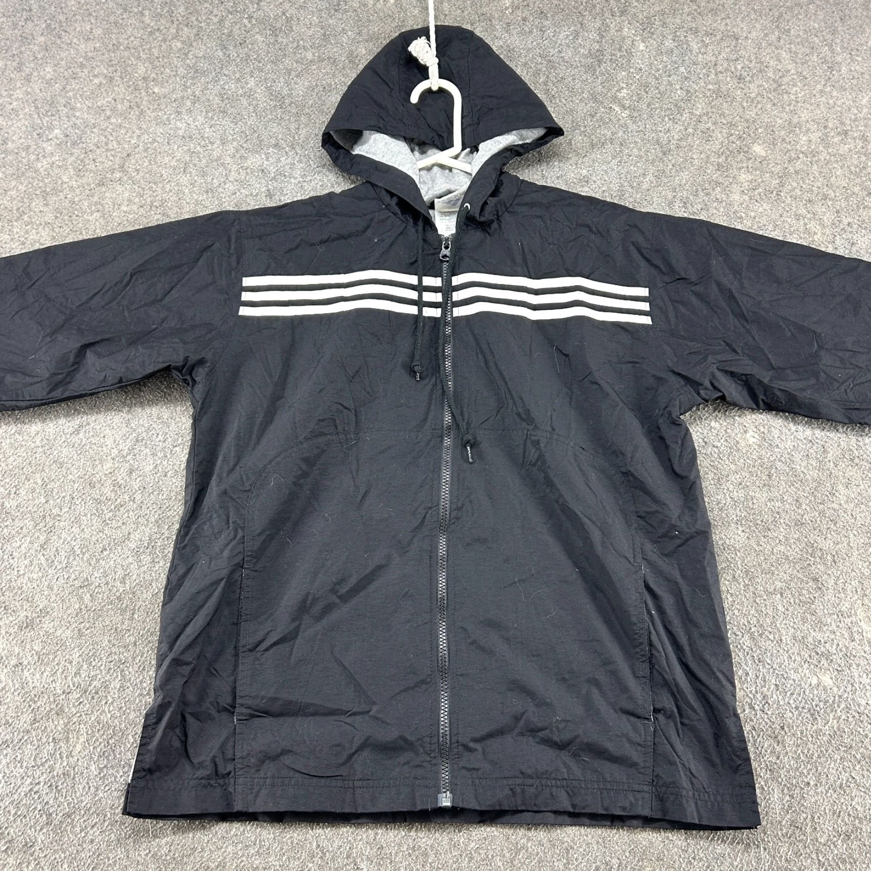 Adidas Adidas Jacket Mens M Black White Striped Hooded Full Zip Lined Track Training 90s Colorful Reversible Mens Size US M / EU 48-50 / 2 - 4 Thumbnail