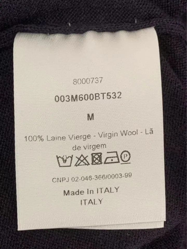 Prada Prada Men's V-Neck Knitted Sweater in Deep Blue Size US M / EU 48-50 / 2 - 5 Thumbnail