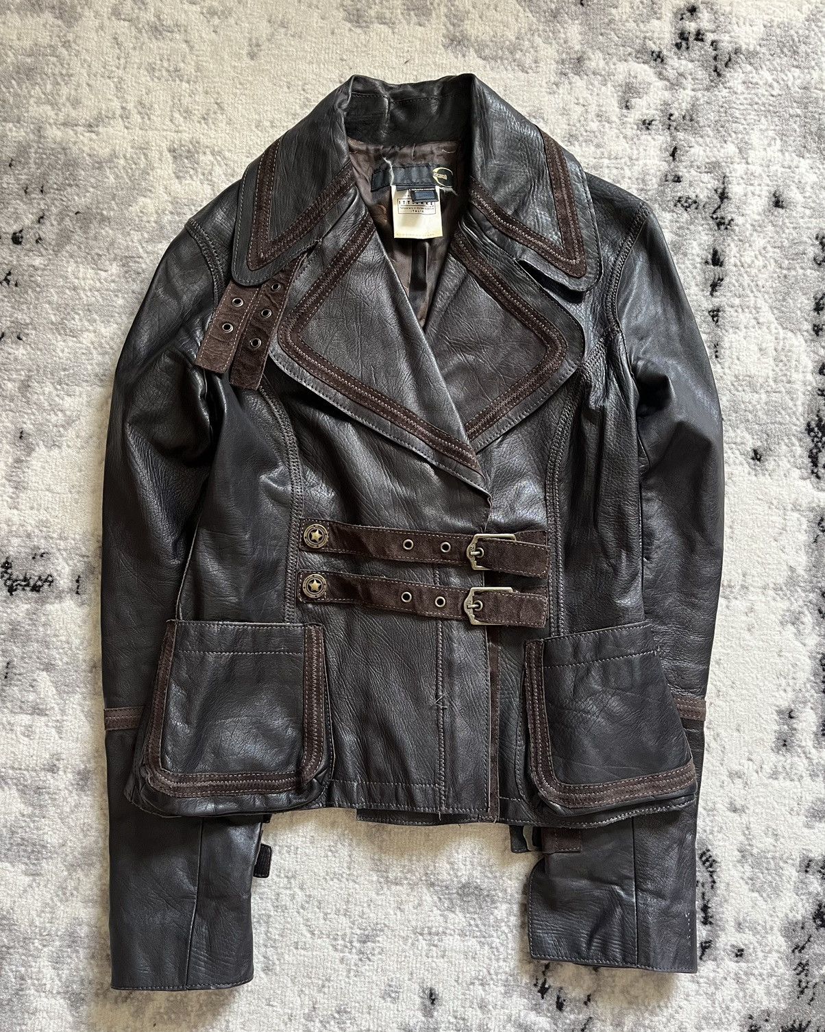 Just Cavalli × Vintage AW05 Just Cavalli Whiskey Rebellion Leather Jacket Size US S / EU 44-46 / 1 - 4 Thumbnail