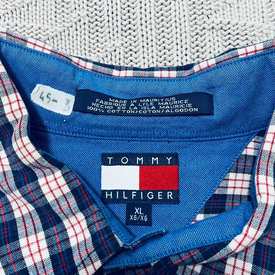 Tommy Hilfiger Tommy Hilfiger navy plaid button down Size US XL / EU 56 / 4 - 4 Thumbnail