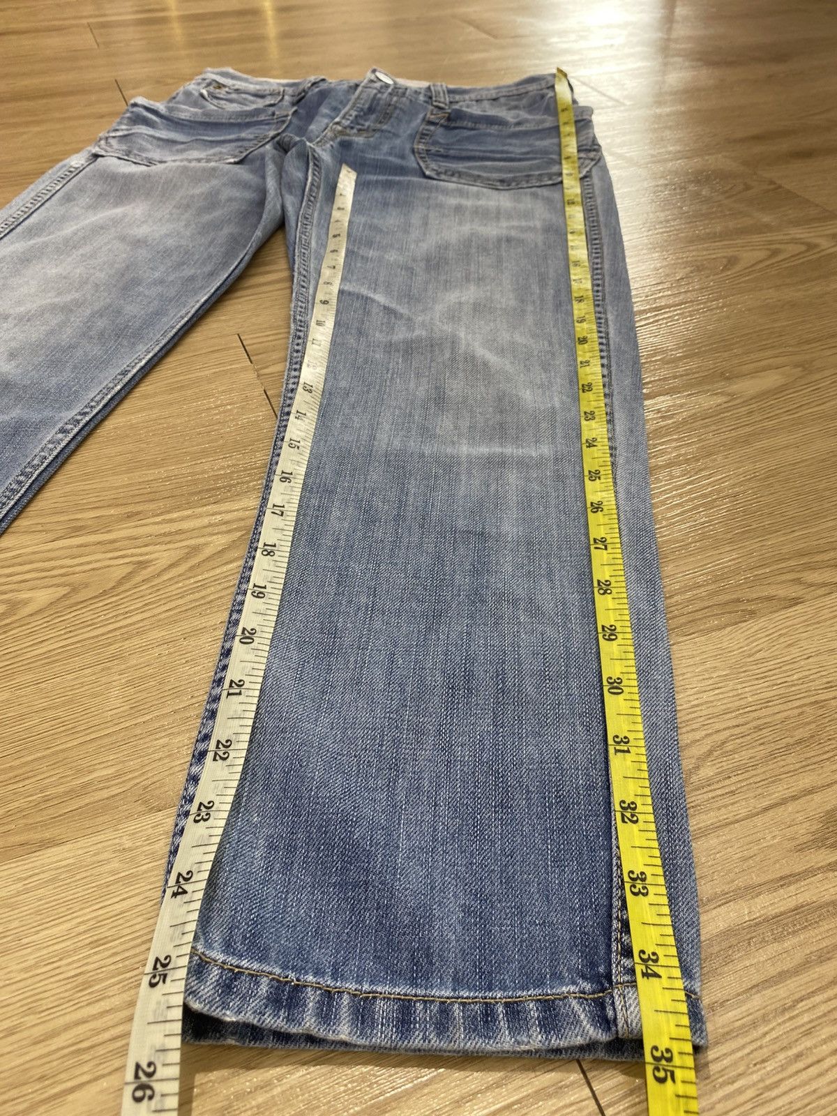 Japanese Brand Japanese Brand Blue Wash Style Bush Pants Buckle Back Jeans Size US 30 / EU 46 - 11 Thumbnail