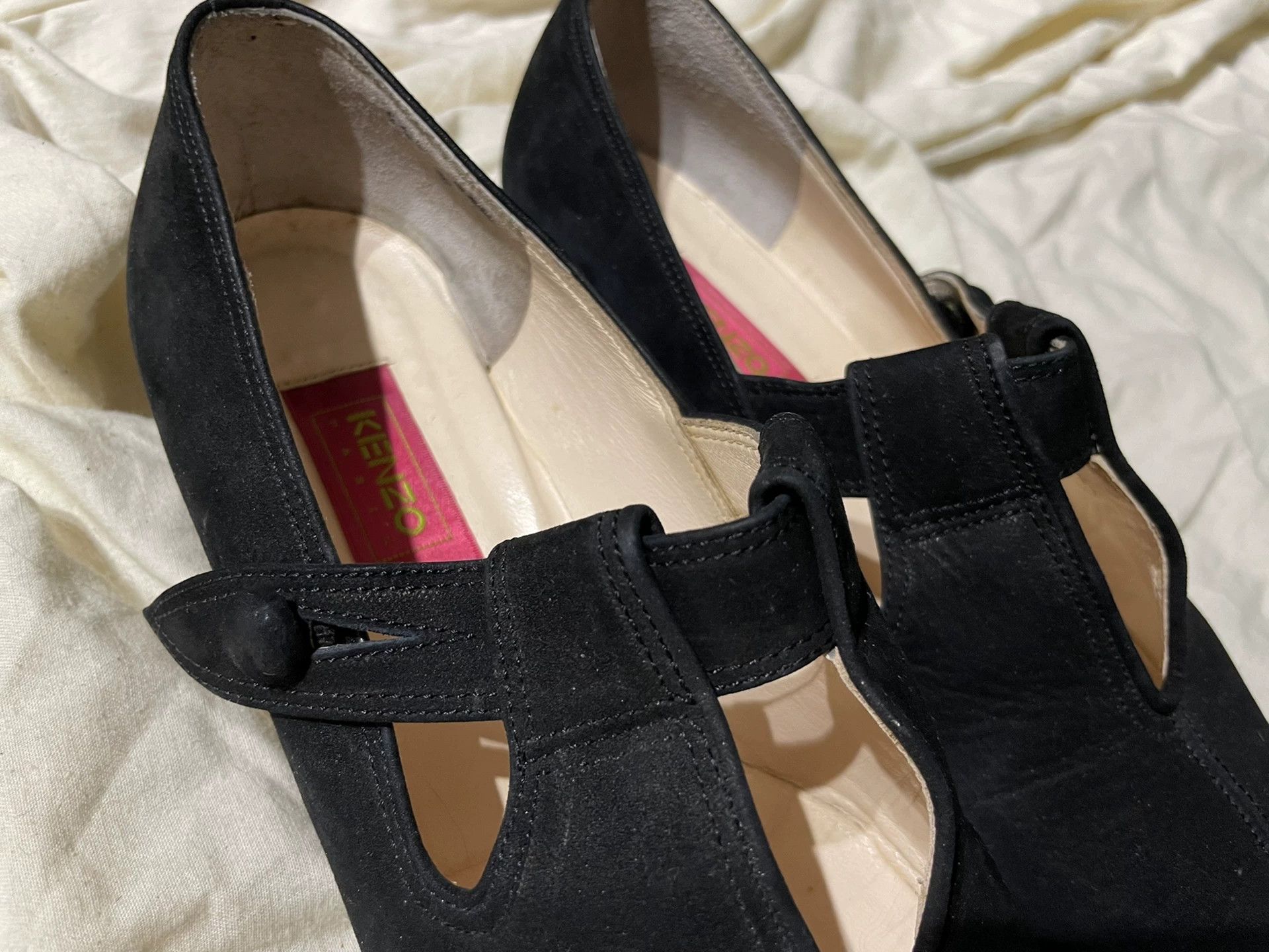 Kenzo KENZO 1982 Blue-Black Suede Pointed-Toe Shoes Size US 8 / IT 38 - 6 Thumbnail