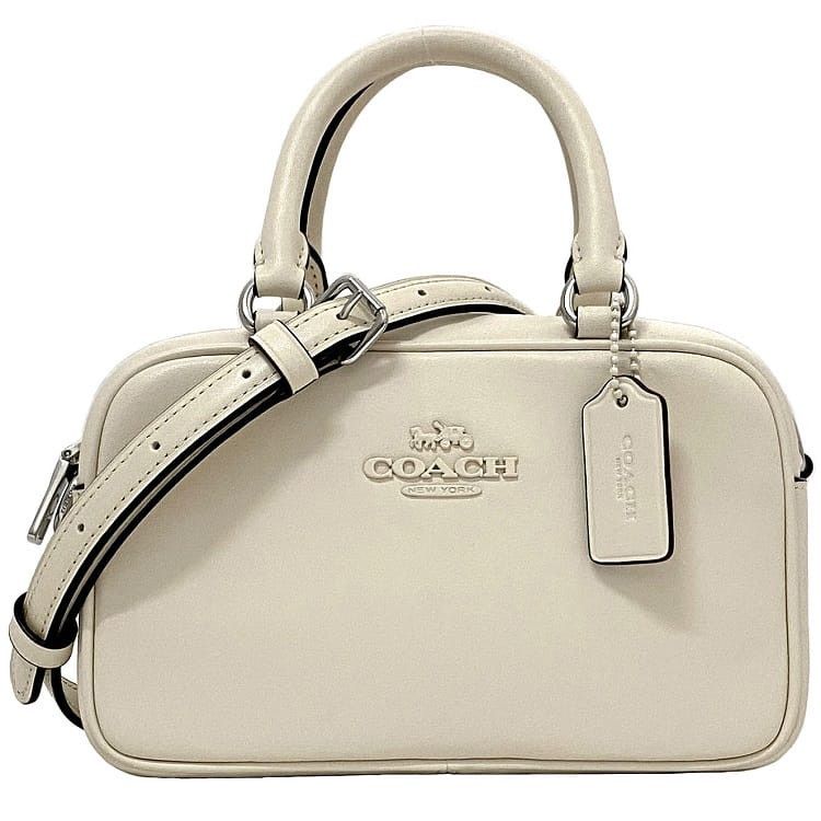 Coach COACH Handbag White Leather Size ONE SIZE - 1 Thumbnail