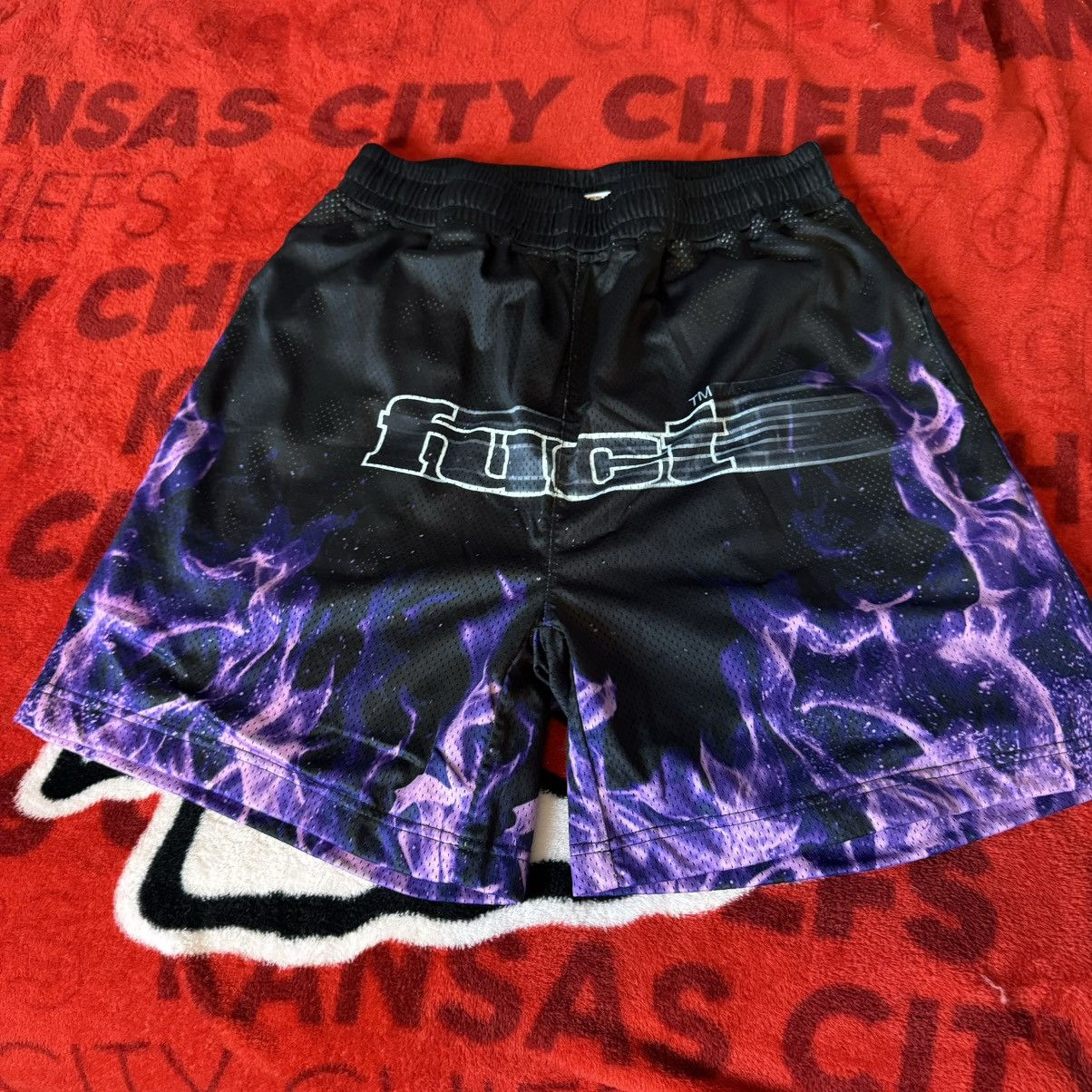 FUCT FUCT OG Logo Flame Mesh Shorts XL Size US 36 / EU 52 - 1 Thumbnail