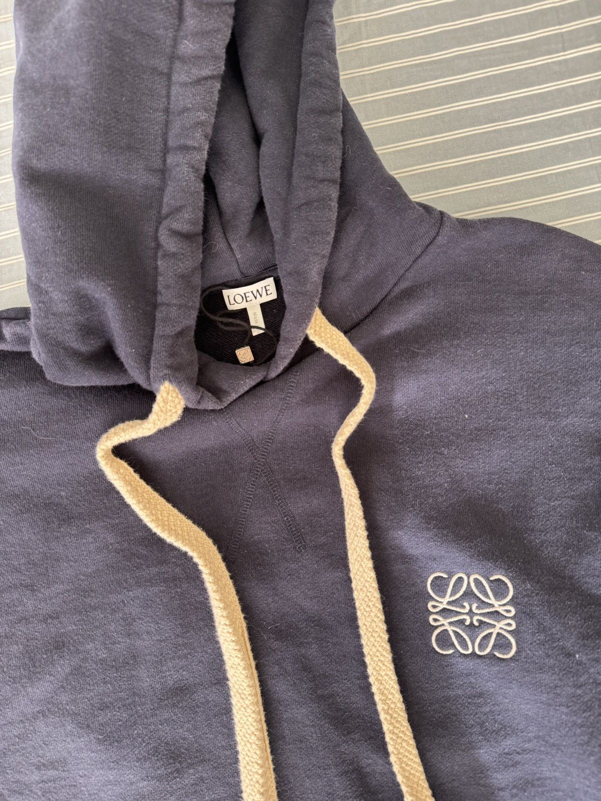 Loewe Loewe Navy Embroidered Hoodie Size US S / EU 44-46 / 1 - 2 Thumbnail
