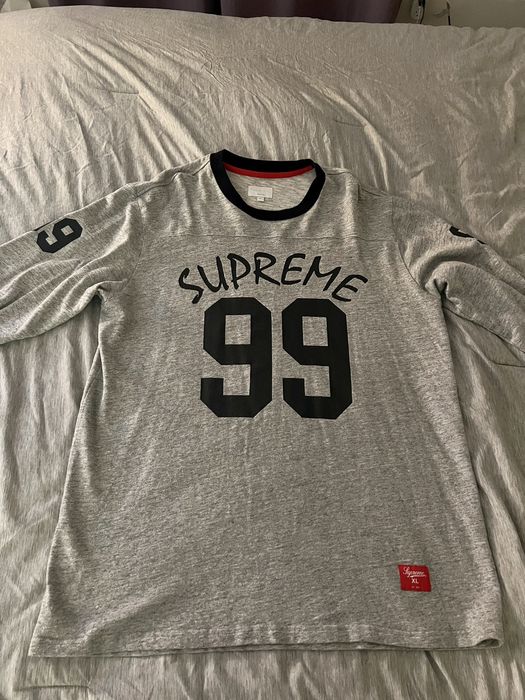 Supreme Supreme 99 FW12 logo football LS Top Shirt | Grailed