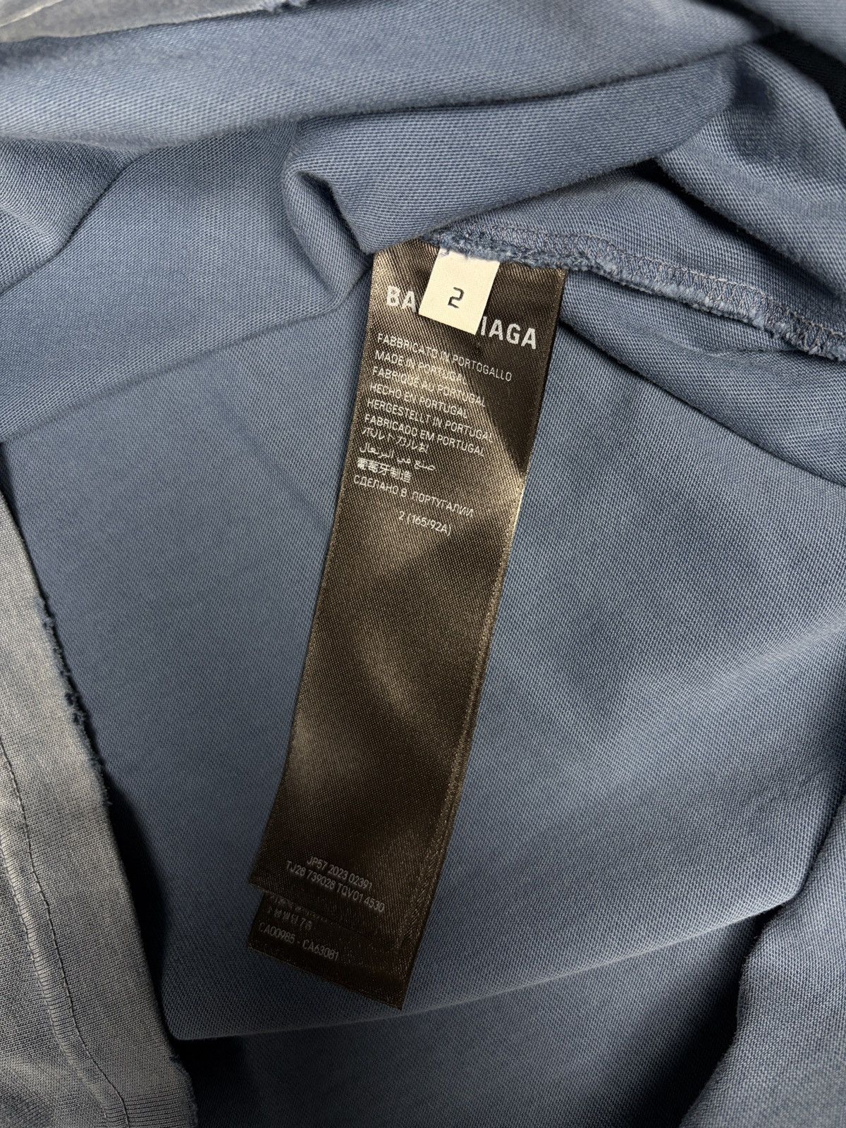Balenciaga Balenciaga Paris Eiffel Tower T-Shirt Blue/Grey Size 2 Size US L / EU 52-54 / 3 - 5 Thumbnail