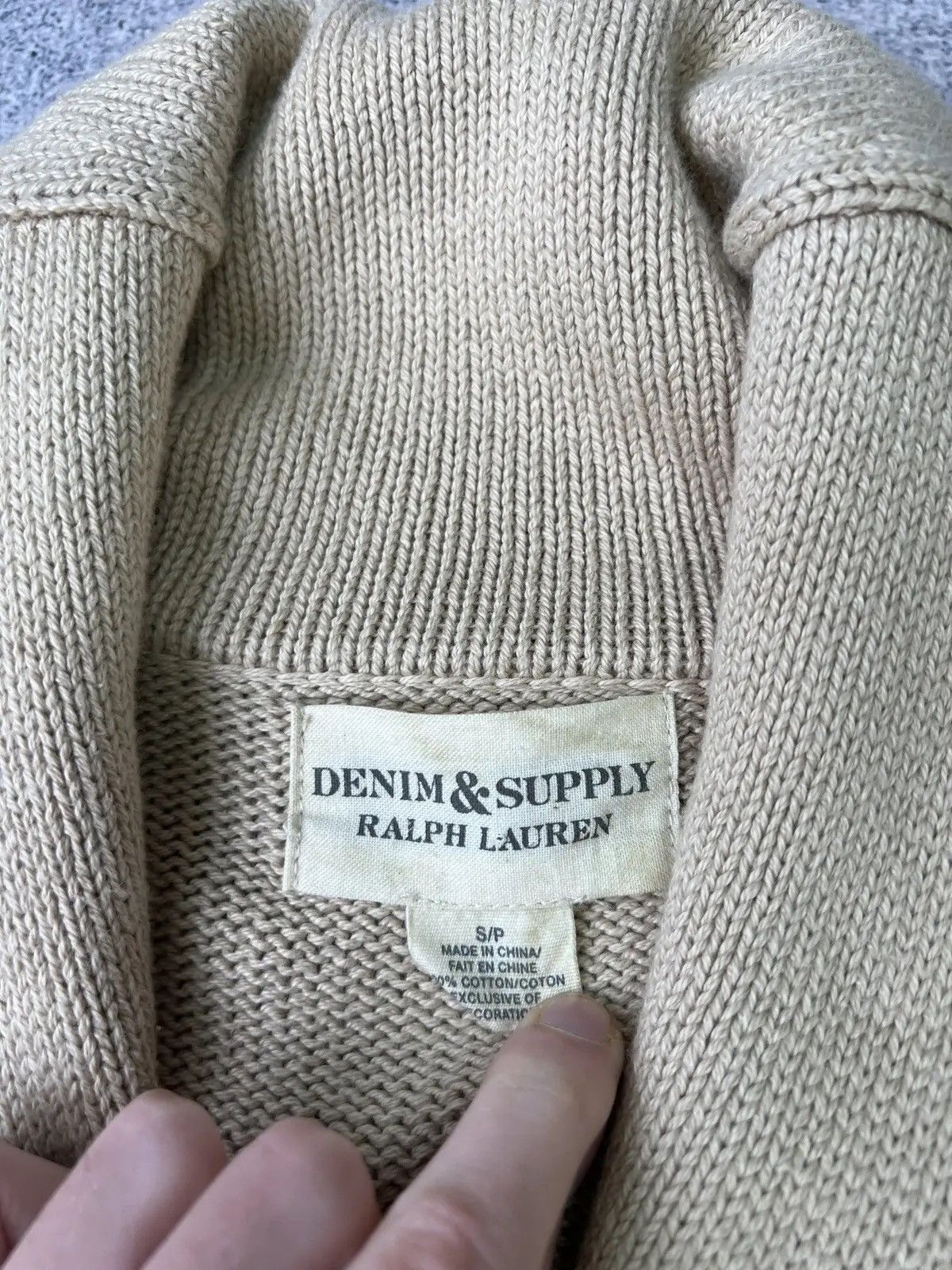 Polo Ralph Lauren × Ralph Lauren × Vintage Vintage Ralph Lauren Denim Supply Heavy knitted cardigan Size US S / EU 44-46 / 1 - 8 Thumbnail
