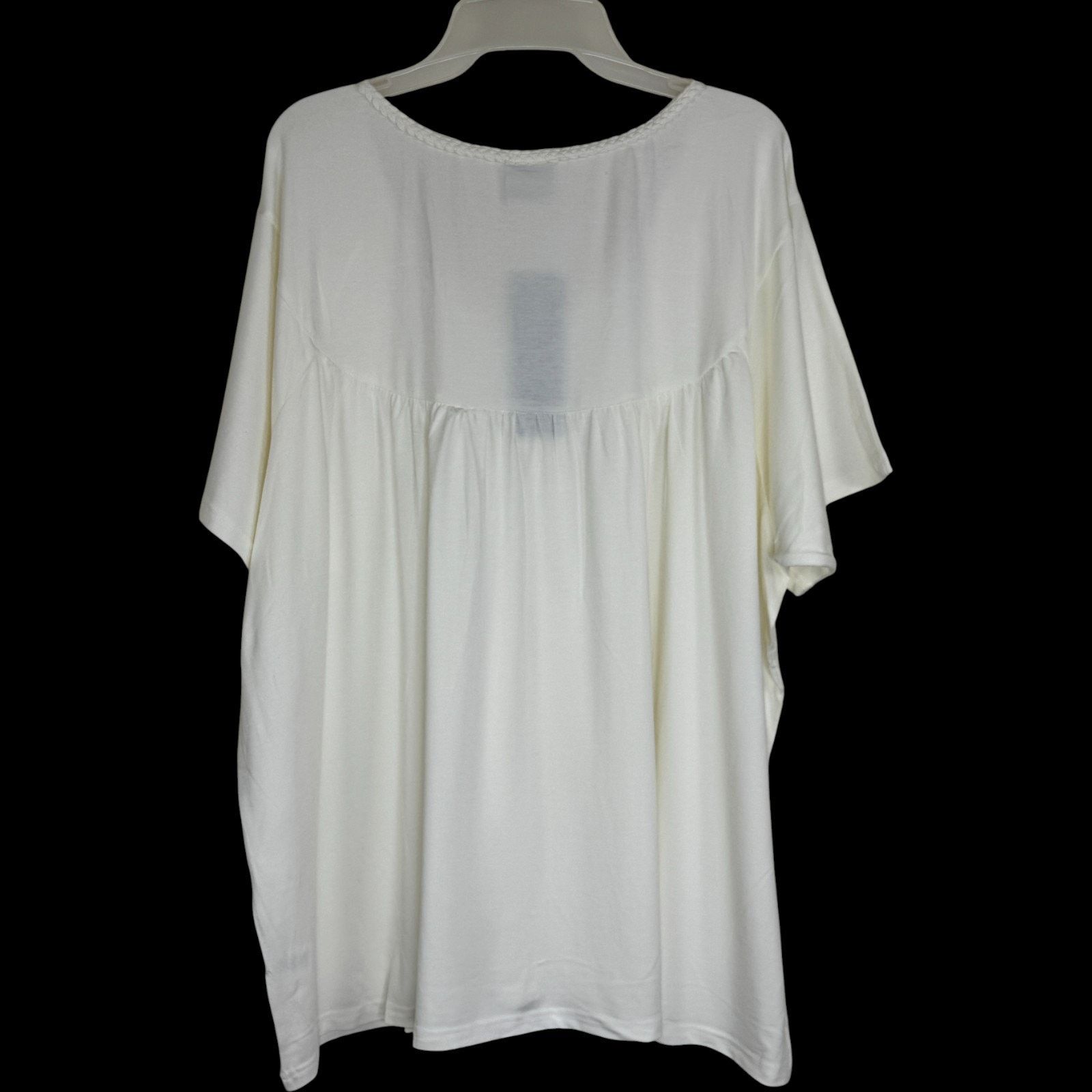 Other Laurie Felt 2X White Bamboo Blend V-Neck Tunic Top Size XXL / US 16-18 / IT 52-54 - 8 Thumbnail