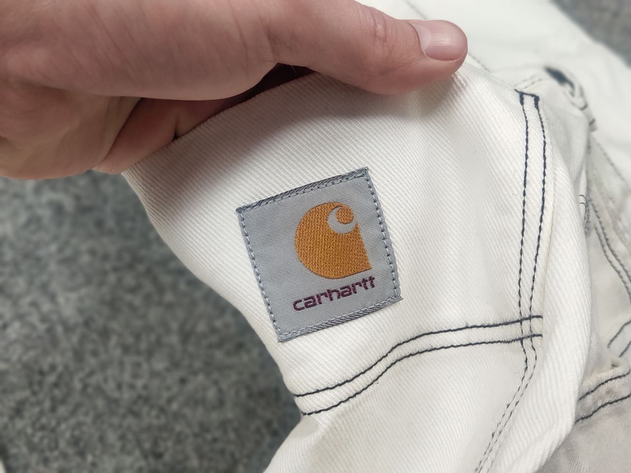 Carhartt Wip Carhartt Wip Chalk White Canvas Trouser Pants Vintage Style Size US 32 / EU 48 - 11 Thumbnail