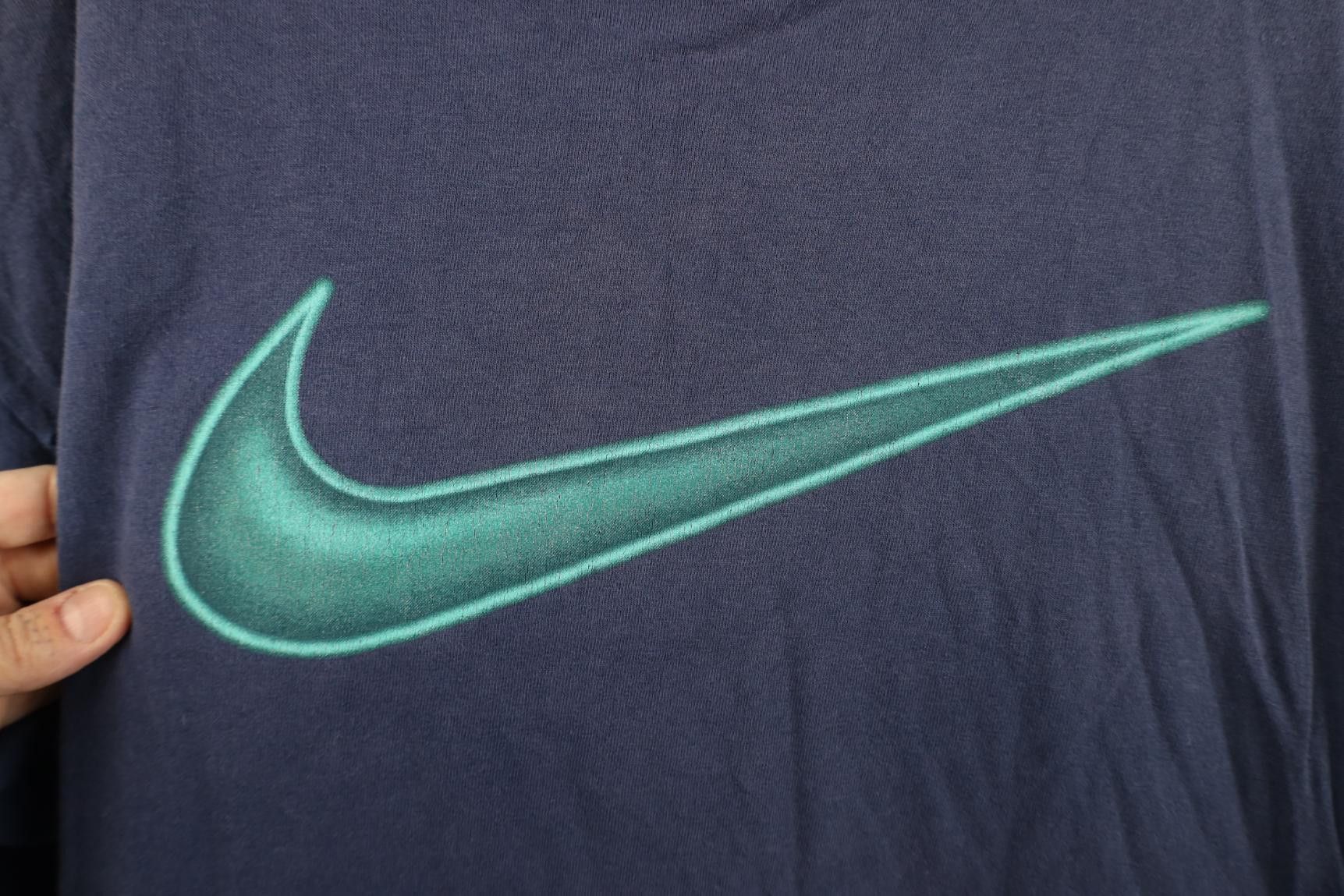 Nike Vintage Y2K Nike Travis Scott Center Big Swoosh T-Shirt Blue Size US XL / EU 56 / 4 - 4 Thumbnail