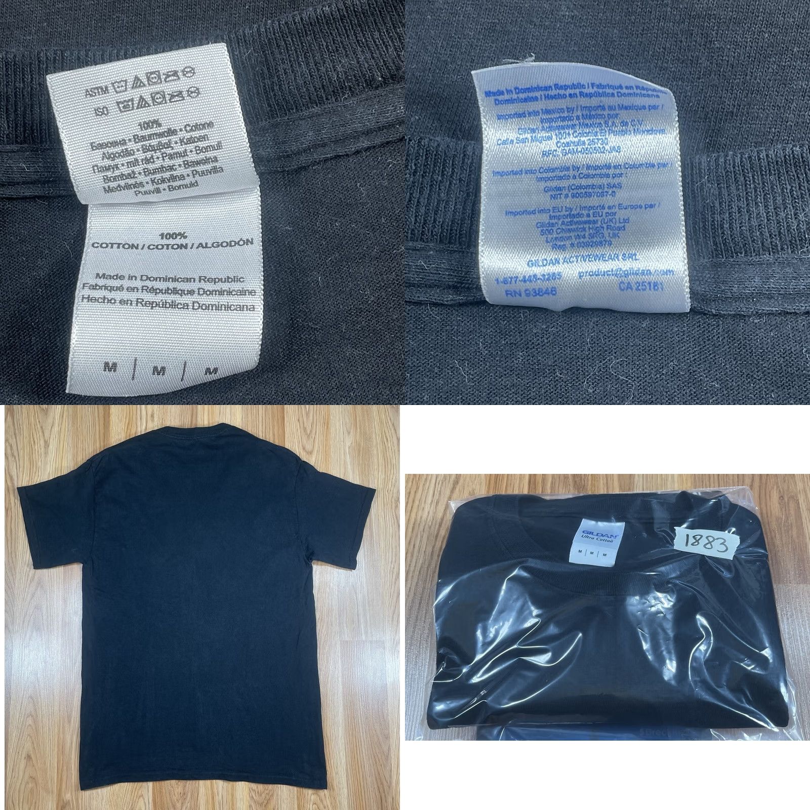 Gildan Gildan T-Shirt Mens M Black Short Sleeve Crew Neck Ultra Cotton Medium Casual Classic Logo-Free Knit Size US M / EU 48-50 / 2 - 8 Thumbnail