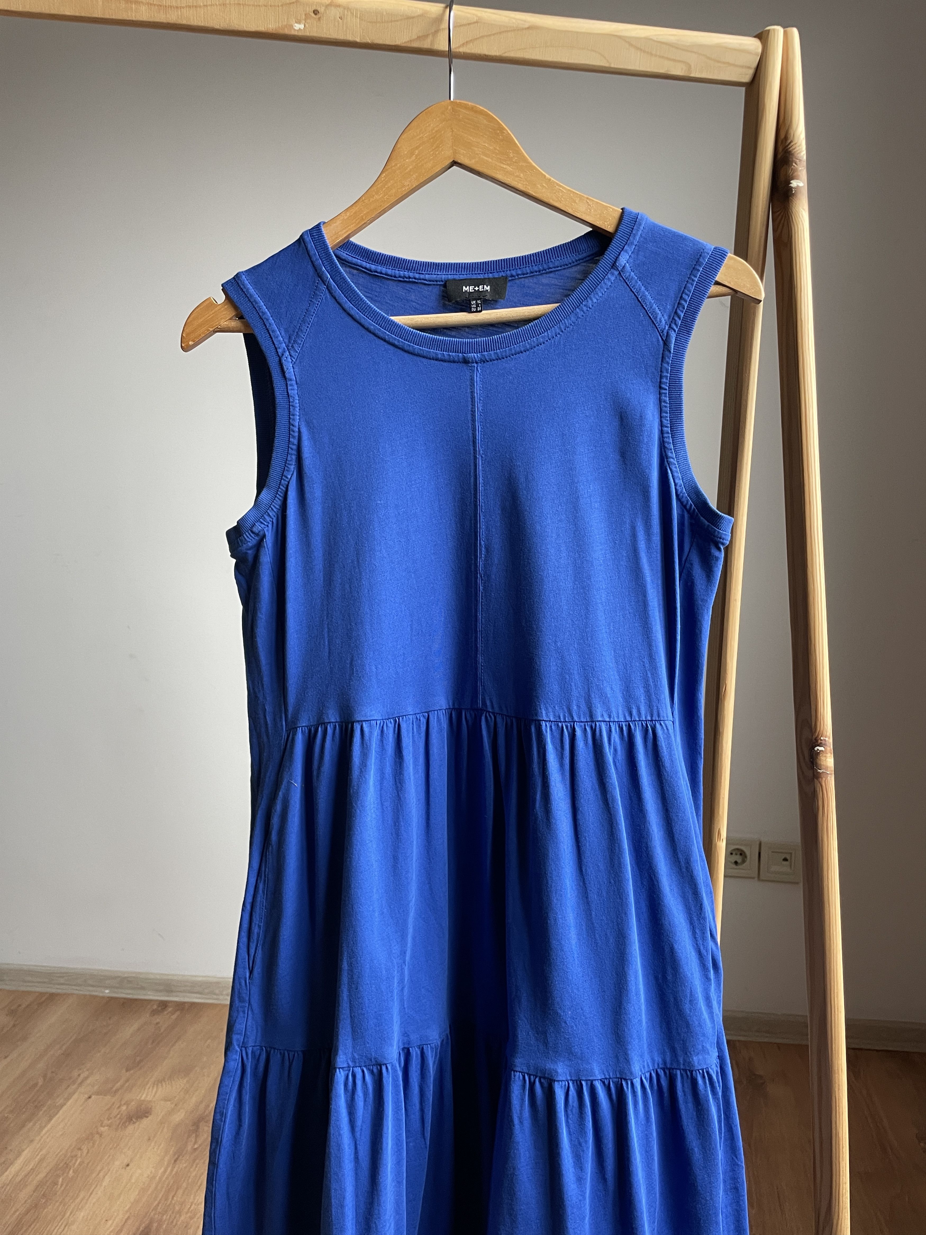 ME+EM Me+Em Sleeveless Tiered Slub Maxi Dress Size M / US 6-8 / IT 42-44 - 3 Thumbnail