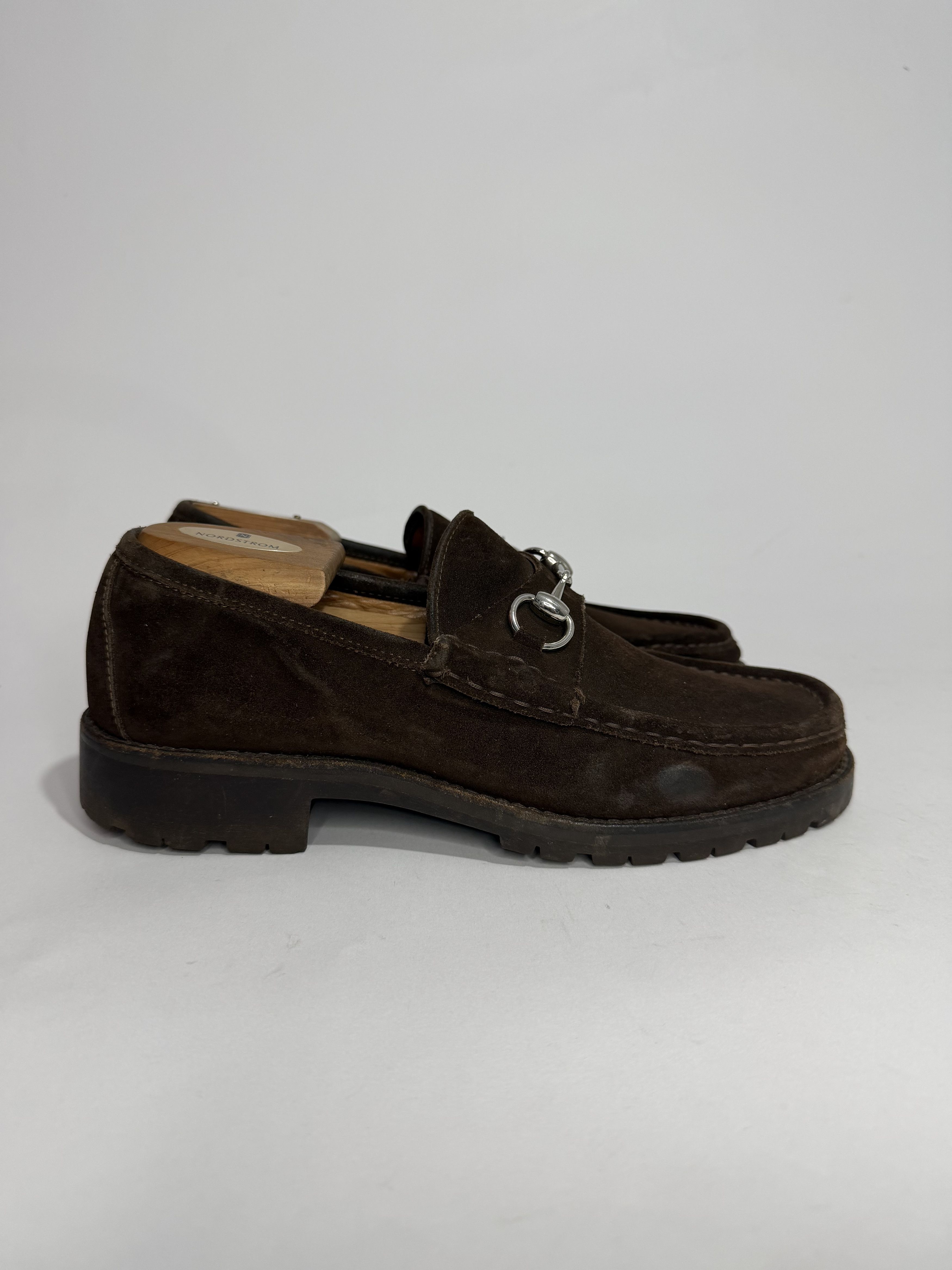 Gucci Gucci Brown Suede Horsebit Slip on Loafers Size 8 UK Size US 9 / EU 42 - 3 Thumbnail