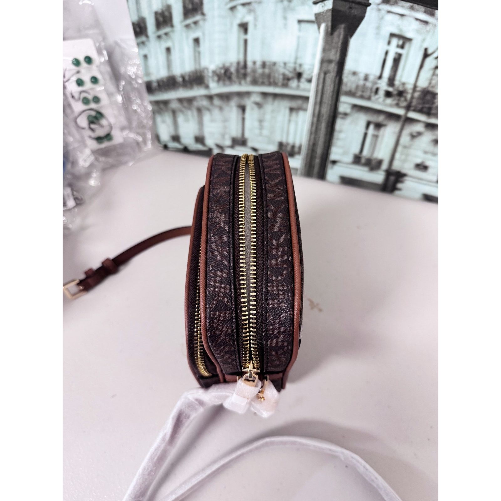 Michael Kors Michael Kors 35F1GTVC2B Jet Set Travel Medium Logo Crossbody Size ONE SIZE - 6 Thumbnail