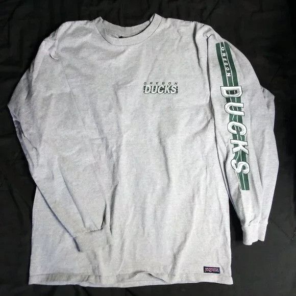 Vintage Vintage Jansport Oregon Ducks Long Sleeve T-Shirt Arm Hit Size US M / EU 48-50 / 2 - 2 Thumbnail