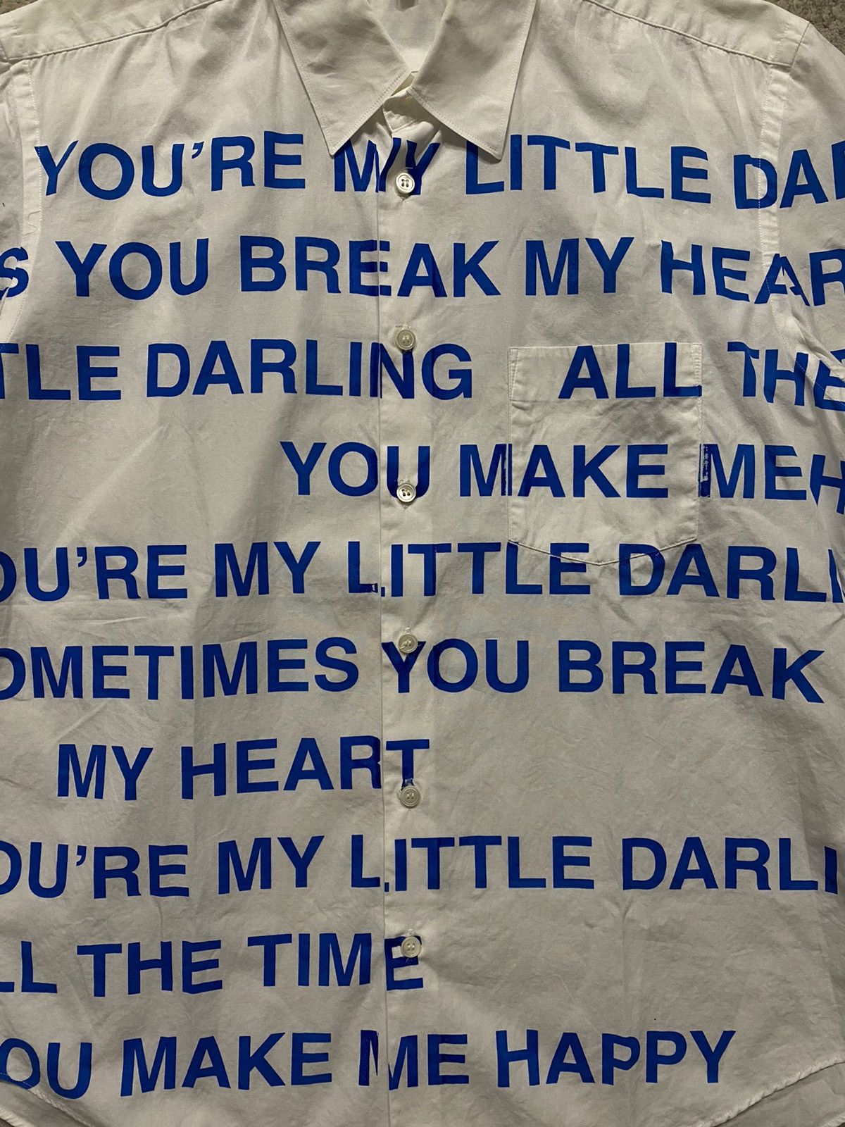 Junya Watanabe SS02 Poem Button Up "You're My Little Darling" Size US M / EU 48-50 / 2 - 2 Thumbnail