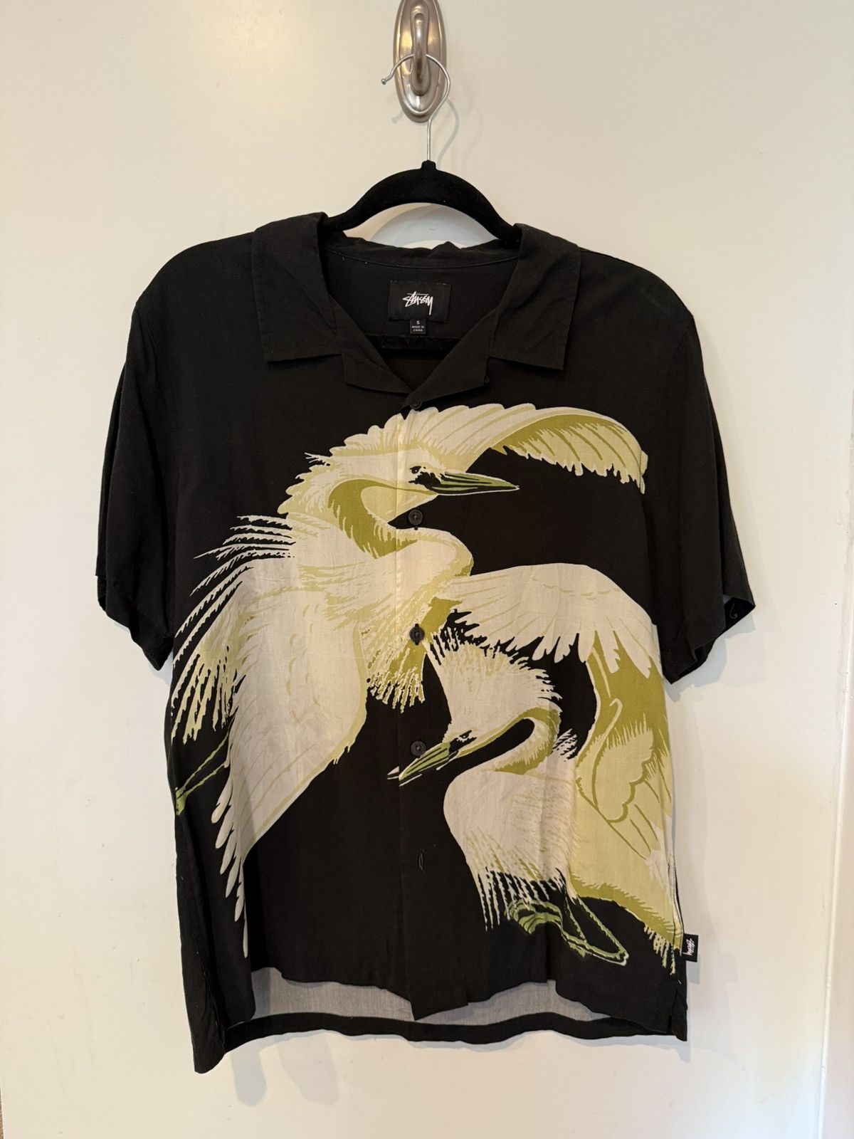 Stussy Stussy Big Crane Camp Collar Shirt Size US S / EU 44-46 / 1 - 1 Thumbnail