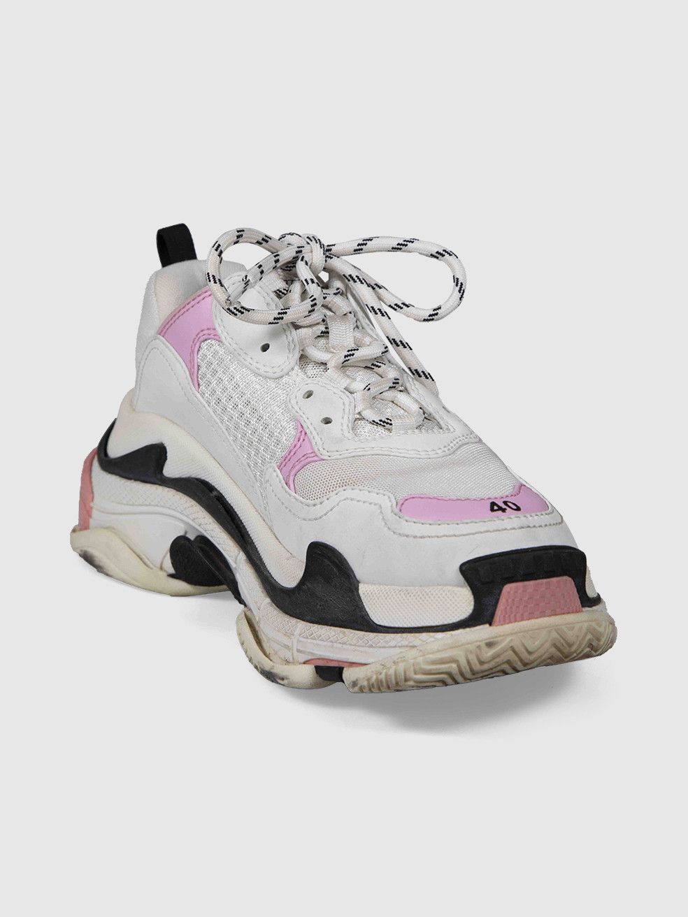 Balenciaga Pink & White Triple S Trainers Size US 9.5 / IT 39.5 - 1 Thumbnail