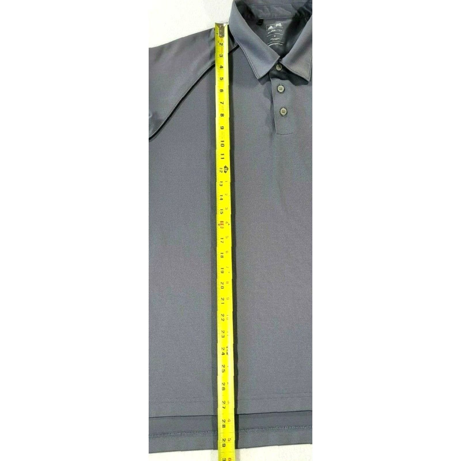 Adidas adidas Climalite Golf Polo Shirt Gray Solid Polyester Spandex Mens Size Medium Size US M / EU 48-50 / 2 - 7 Thumbnail