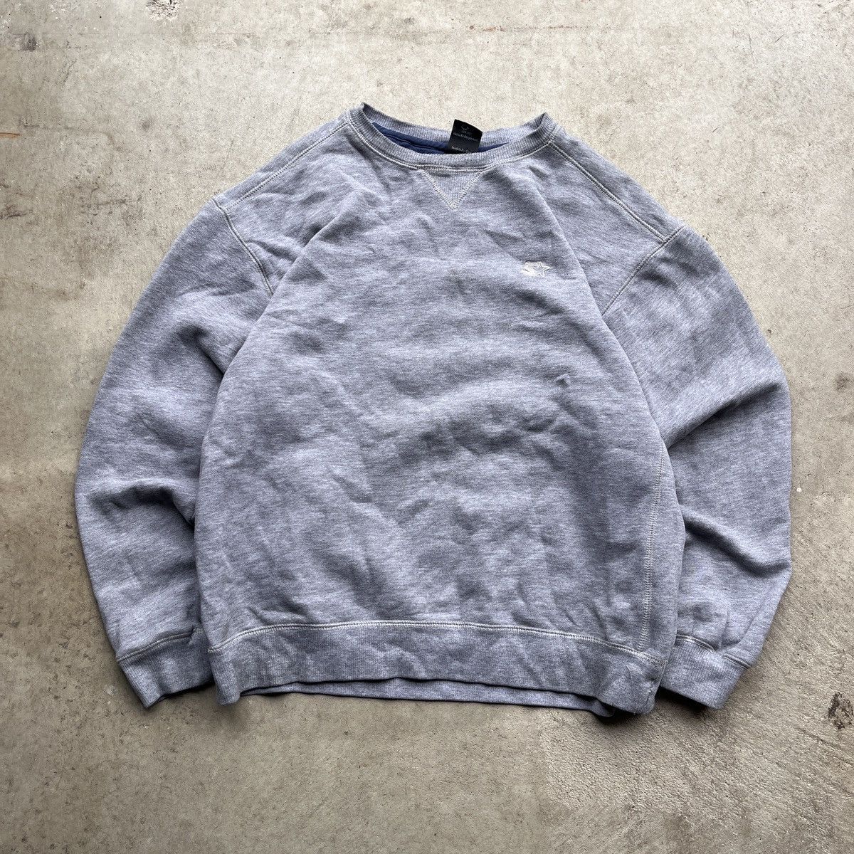 Starter Vintage Y2K Starter Gray Small Logo Pullover Sweatshirt Size US M / EU 48-50 / 2 - 1 Thumbnail