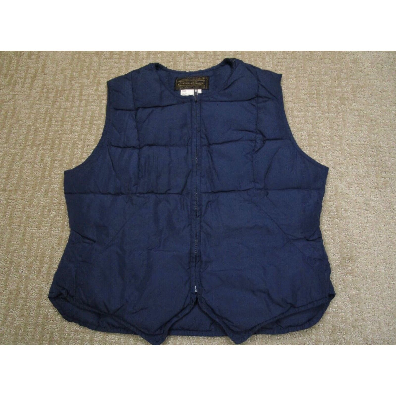 Eddie Bauer Eddie Bauer Vest Women Large Blue Goose Down Puffer Full Zip Quilted Hiking Size L / US 10 / IT 46 - 2 Thumbnail