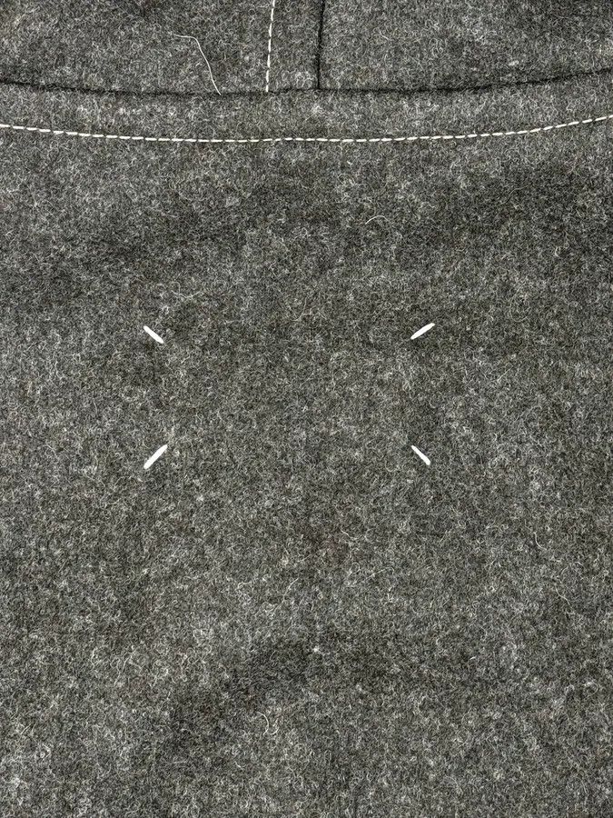 Maison Margiela AW2021 Maison Margiela Montgomery Green Wool & Leather Hooded Coat Size US M / EU 48-50 / 2 - 11 Thumbnail