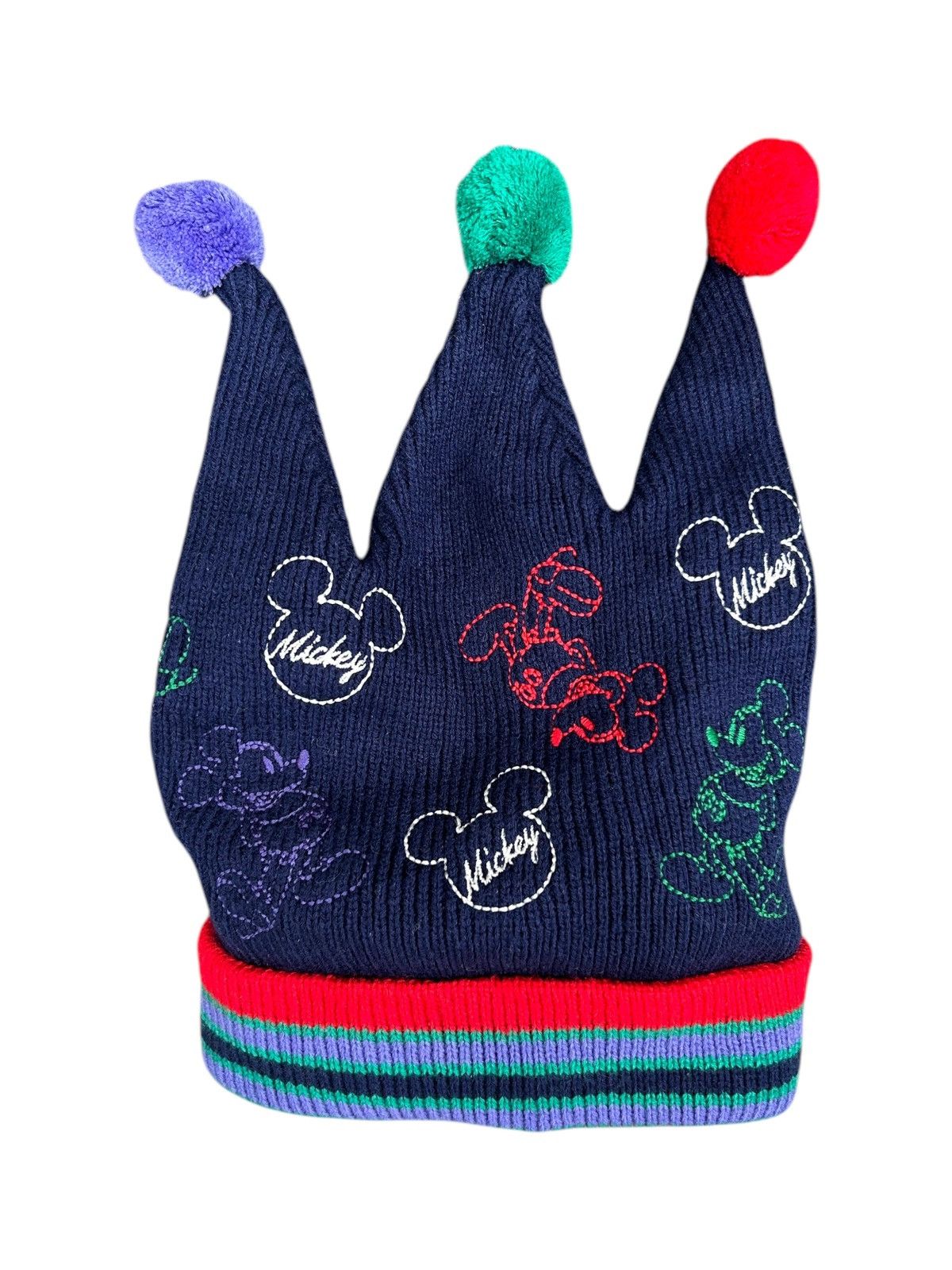 Japanese Brand × Kapital × Vintage Vintage Mickey Horn Devil Knitt Beanie Hats Size ONE SIZE - 1 Thumbnail
