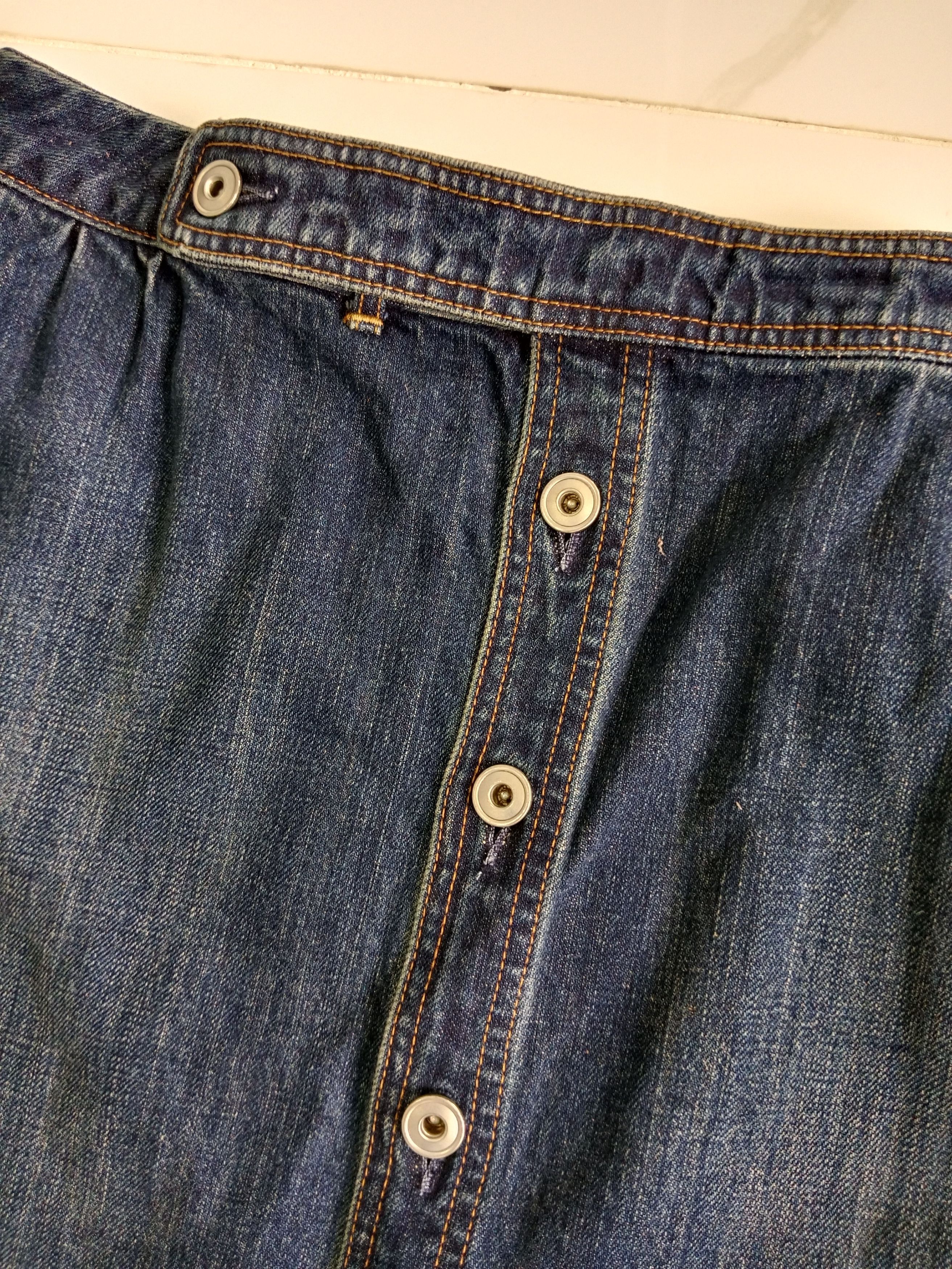 Vintage Spick And Span Blue Denim Skirt Japanese Brand Size 31" - 7 Thumbnail